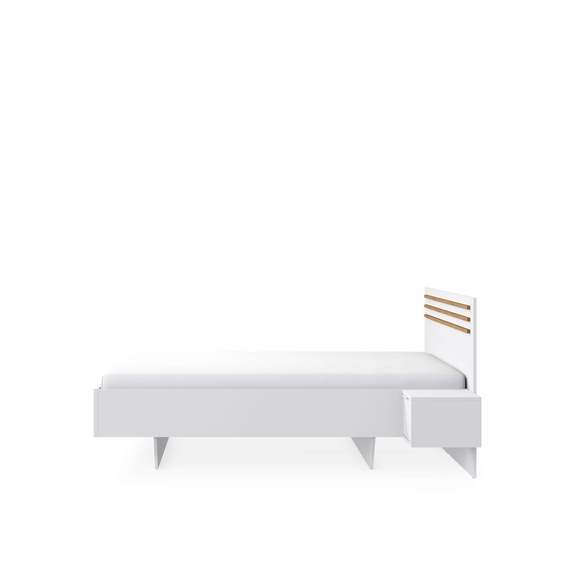OTTO home Bett Bettgestell Caleera mit zwei Nachttischen (Schlaffläche 180x200 cm) (Set, Bett mit 2 NaKOOS und 2 Schubladen), Bettgestell, mit Schubladen, BxTxH – Bild 5 von 5