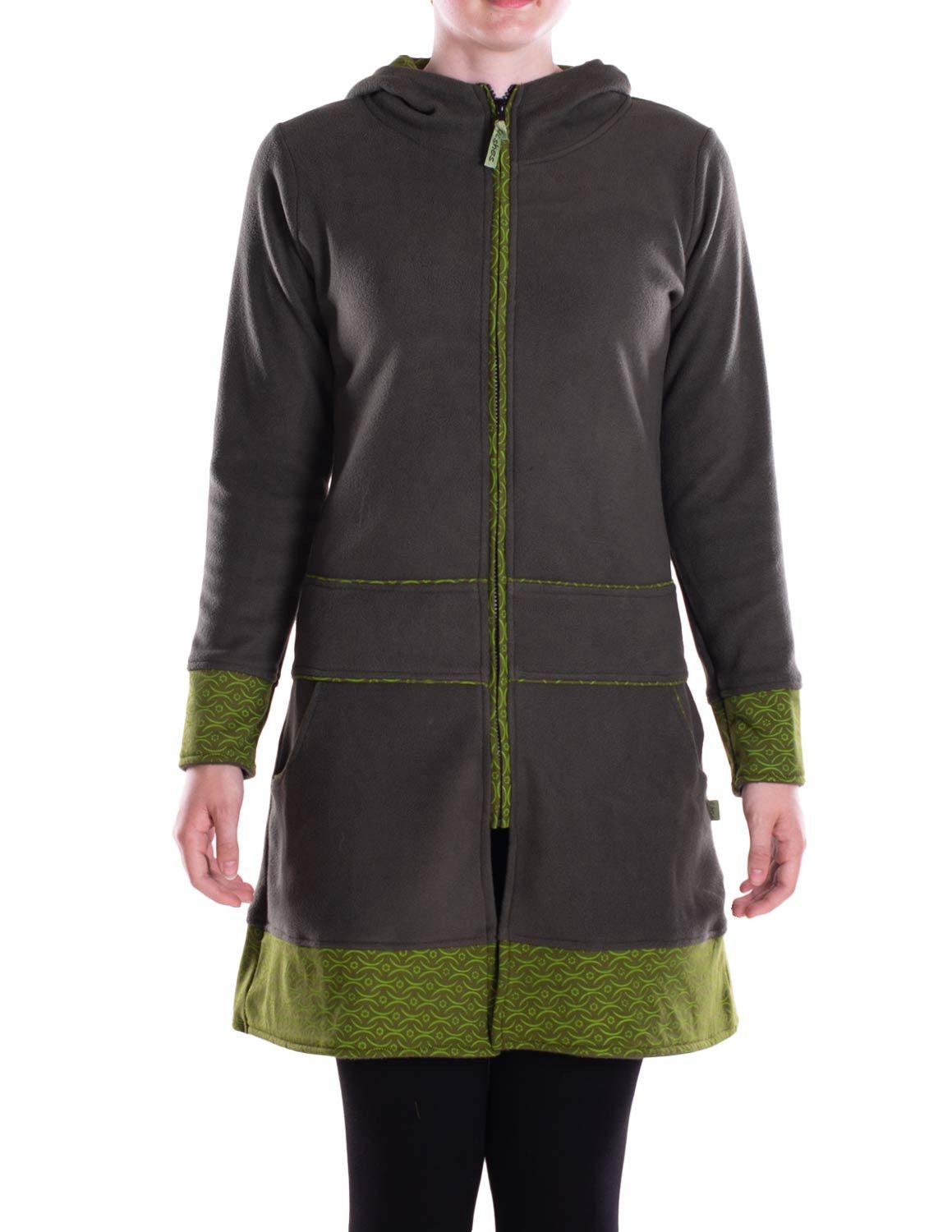 Vishes Kapuzenfleecejacke Lange Kapuzenjacke Damen Fleece günstig online kaufen