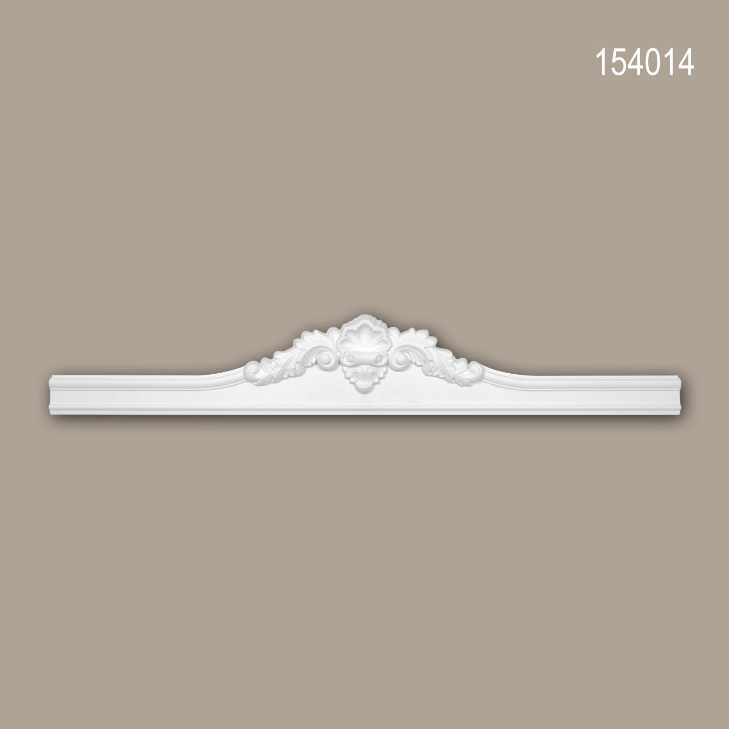 Profhome Wanddekoobjekt 154014 (Pediment, 1 St., Türaufsatz, Schmuckelement, Verzierung, Türumrandung), weiß, vorgrundiert, Stil: Neo-Empire