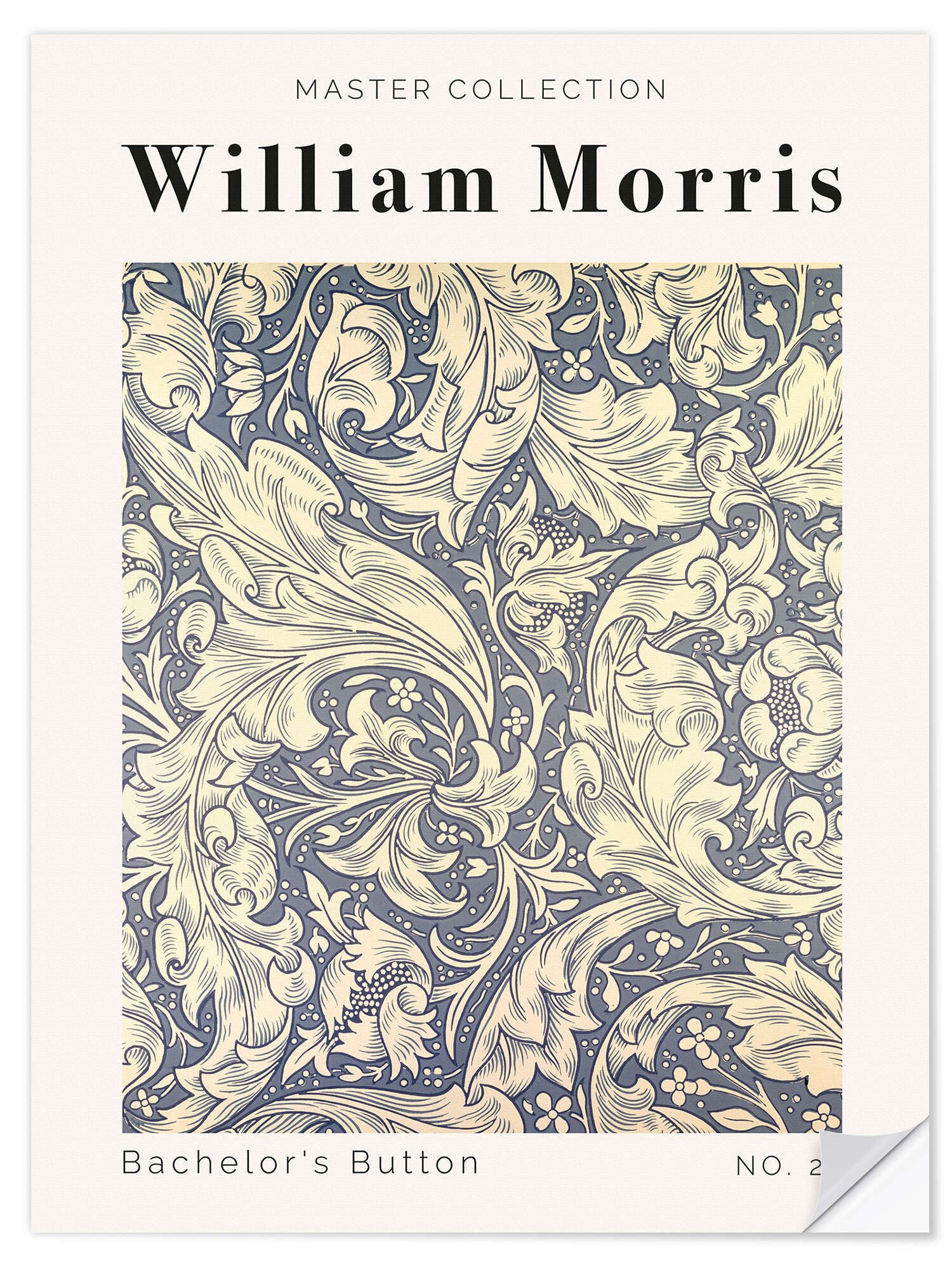 Posterlounge Wandbild Bachelor's Button No. 23, William Morris, erhältlich als Poster, Leinwandbild, Wandsticker oder Acrylglasbild