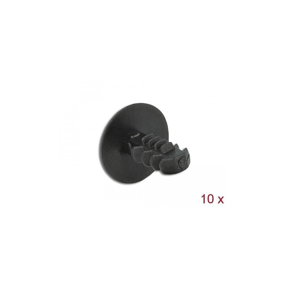 Delock Kabelverbinder-Sortiment 60188 - Tannenbaum Clip schwarz 10 Stück