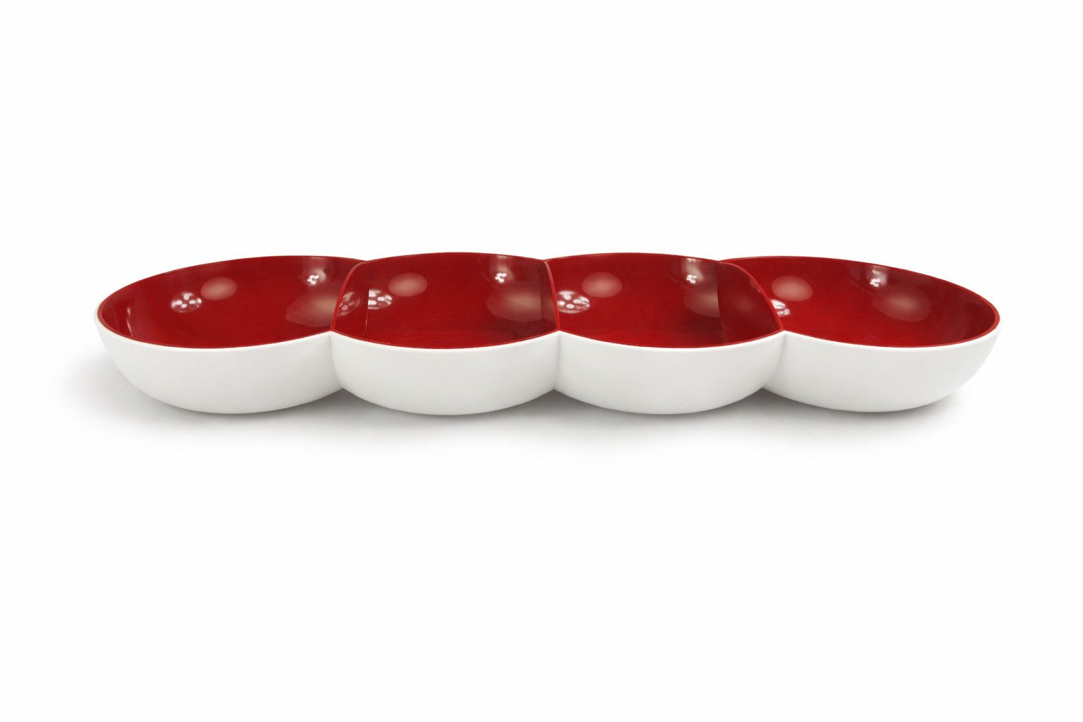 TUPPERWARE Servierschale Allegra Perle rot weiß