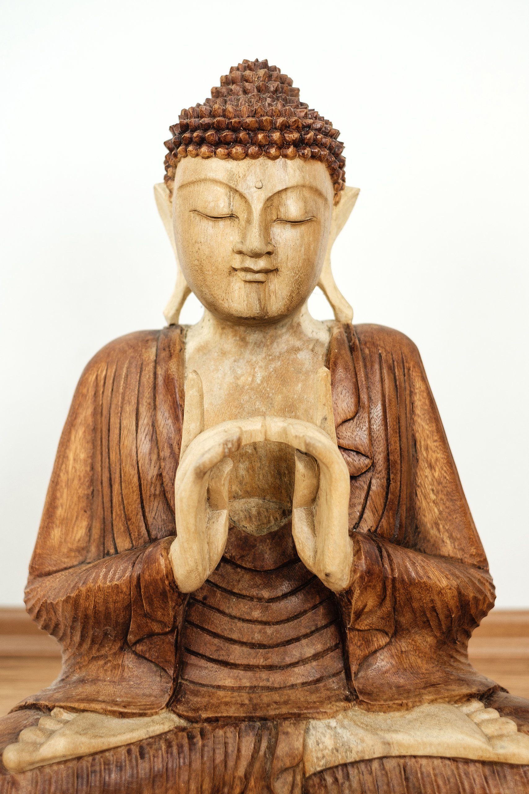 livasia Buddhafigur livasia Buddha Skulptur aus Holz, Statue (30cm/50cm Höh günstig online kaufen