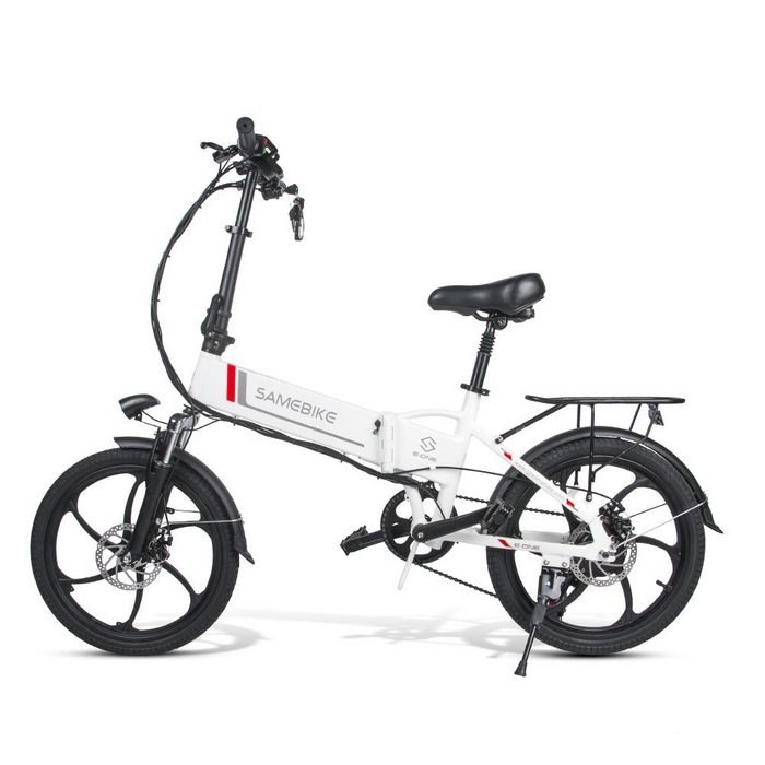 SAMEBIKE E-Bike 20LVXD30 Shimano Automatikschaltung 500 00 W 20'' 150 KG Max Autonomie 80 KM Zusammenklappbar wiederaufladbar