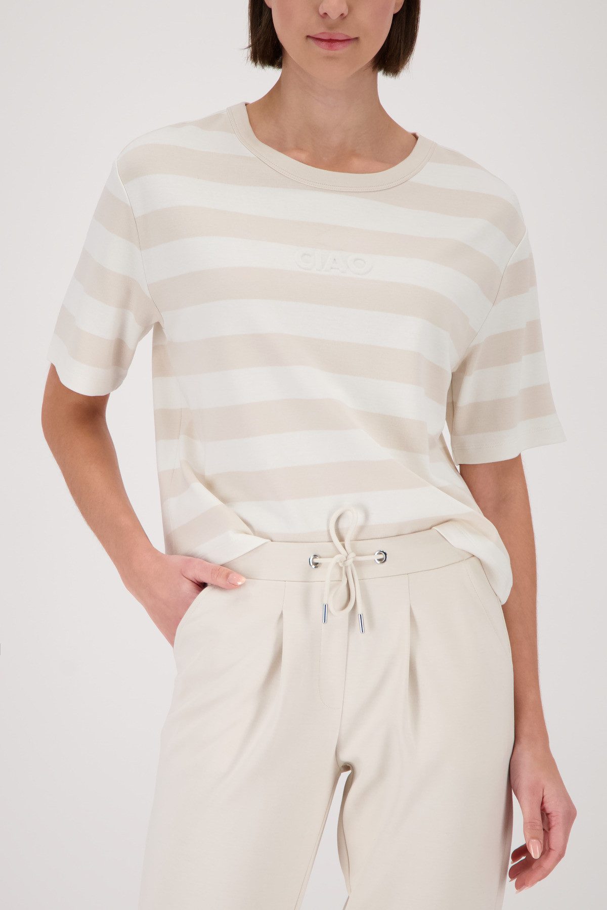 Monari Sweatshirt Sweatshirt Basic Ringel Regular fit mit Streifen