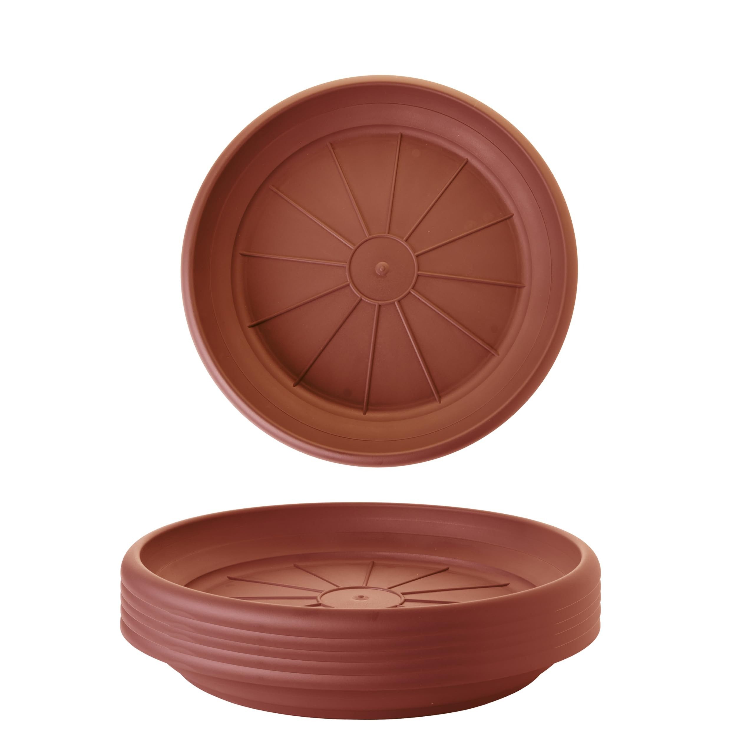 Centi Pflanzkübel Untersetzer rund terracotta für 40 cm Töpfe (6er-Set)