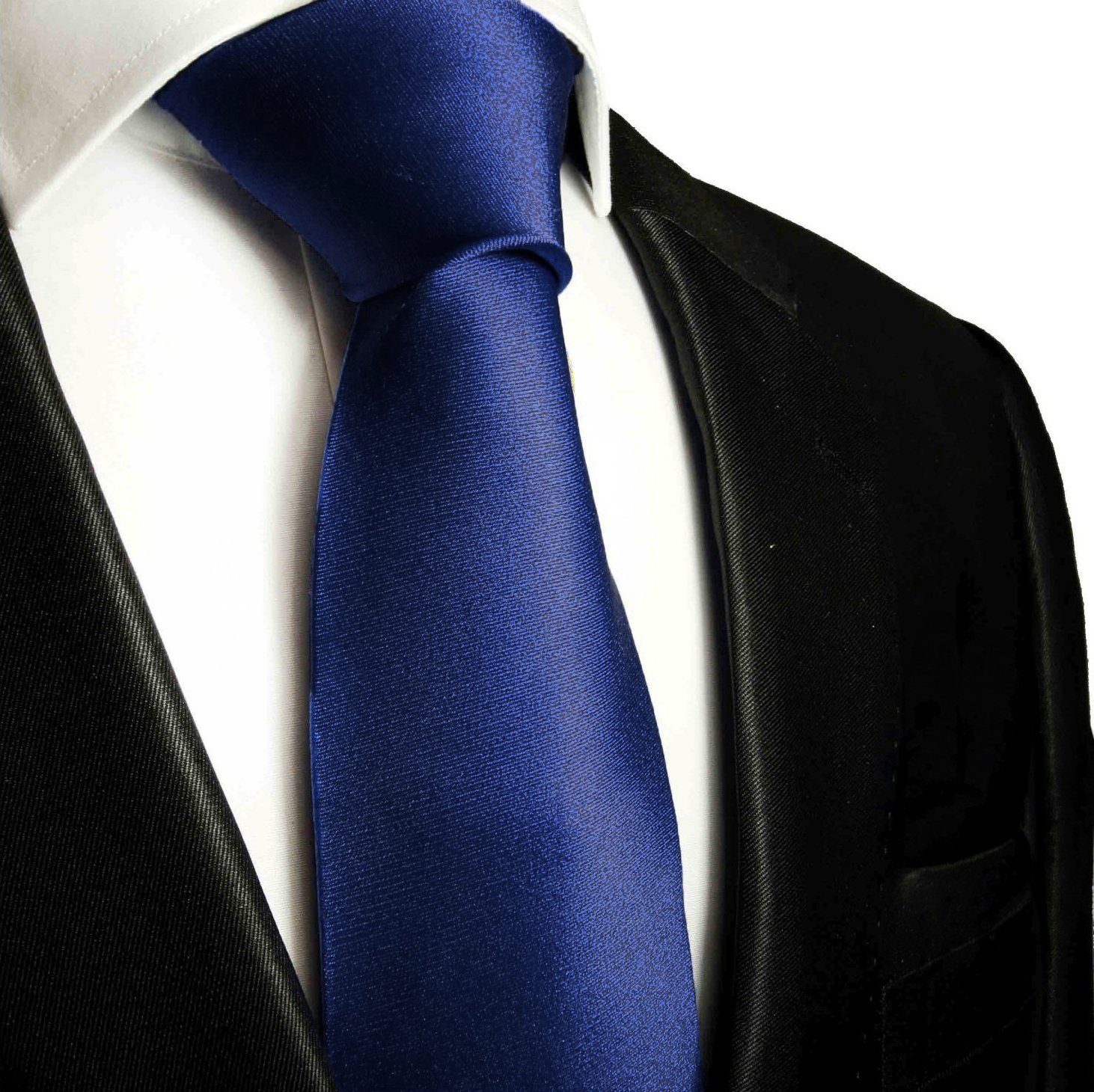 Paul Malone Krawatte für blau Krawatte Herren Navy Uni