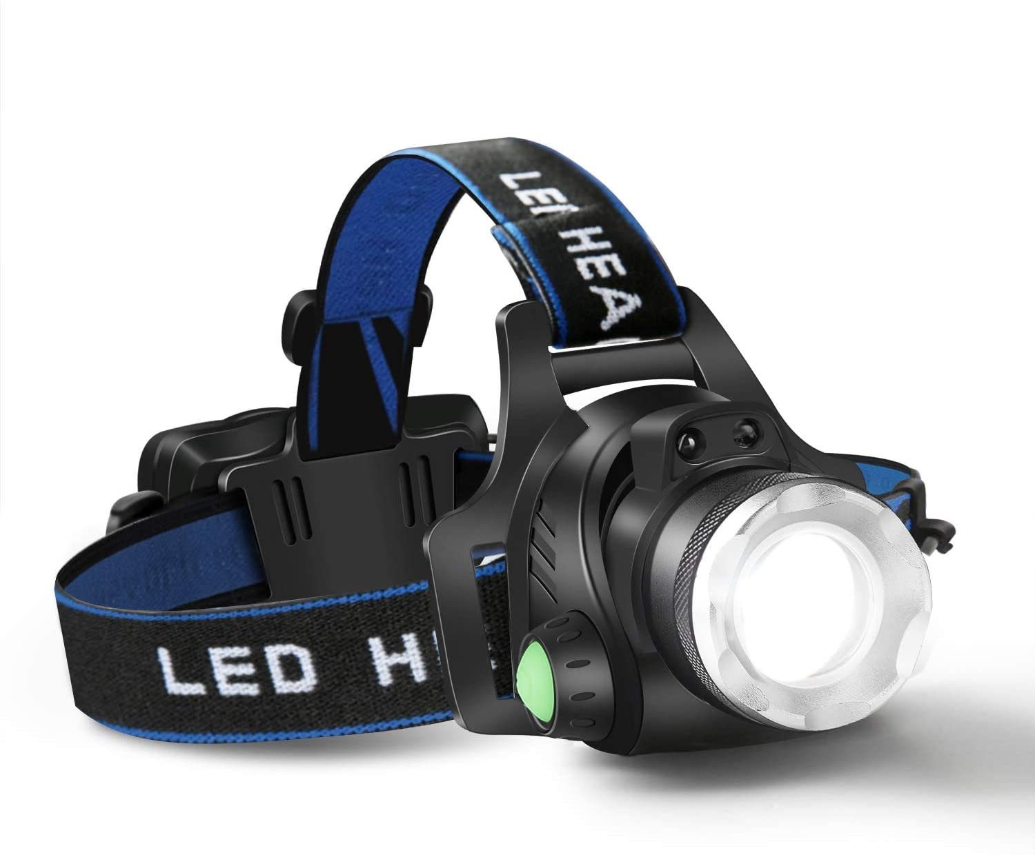 USB Wiederaufladbare LED Stirnlampe Kopflampe Wasserdicht Leichtgewichts Mini 