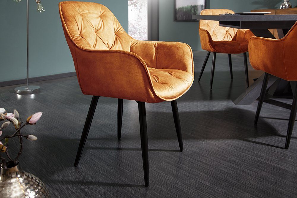 riess-ambiente Polsterstuhl MILANO senfgelb / schwarz (Einzelartikel, 1 St) günstig online kaufen