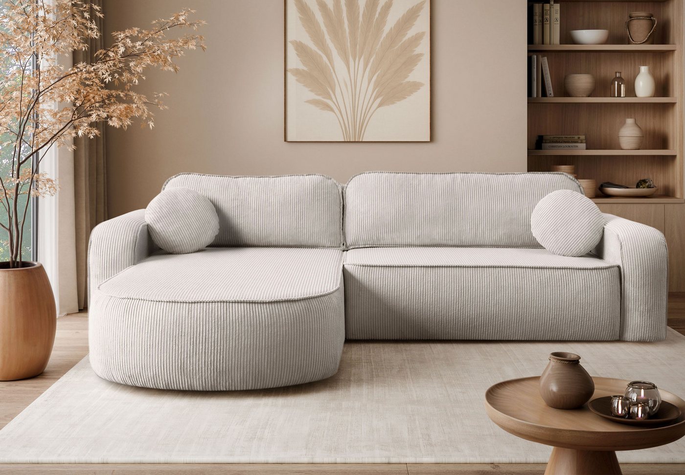 Lookway Ecksofa VENUS mit Schlaffunktion und Bettkasten, 275x78x178 cm