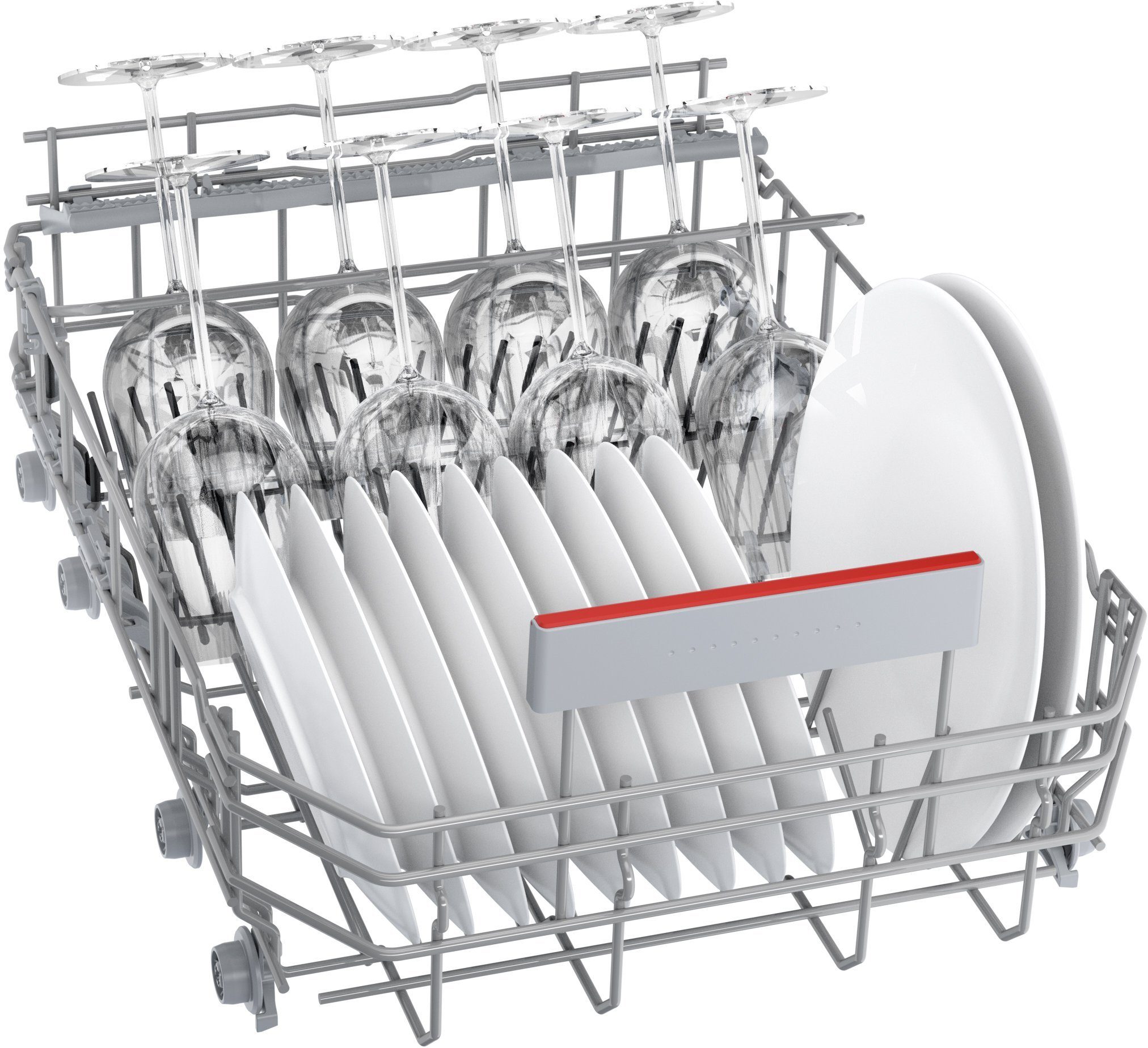 BOSCH teilintegrierbarer Geschirrspüler Serie 4 SPI4HMS49E, 10 Maßgedecke, Mit 3-fach Rack Matic & 2 Sprüharmen im Oberkorb
