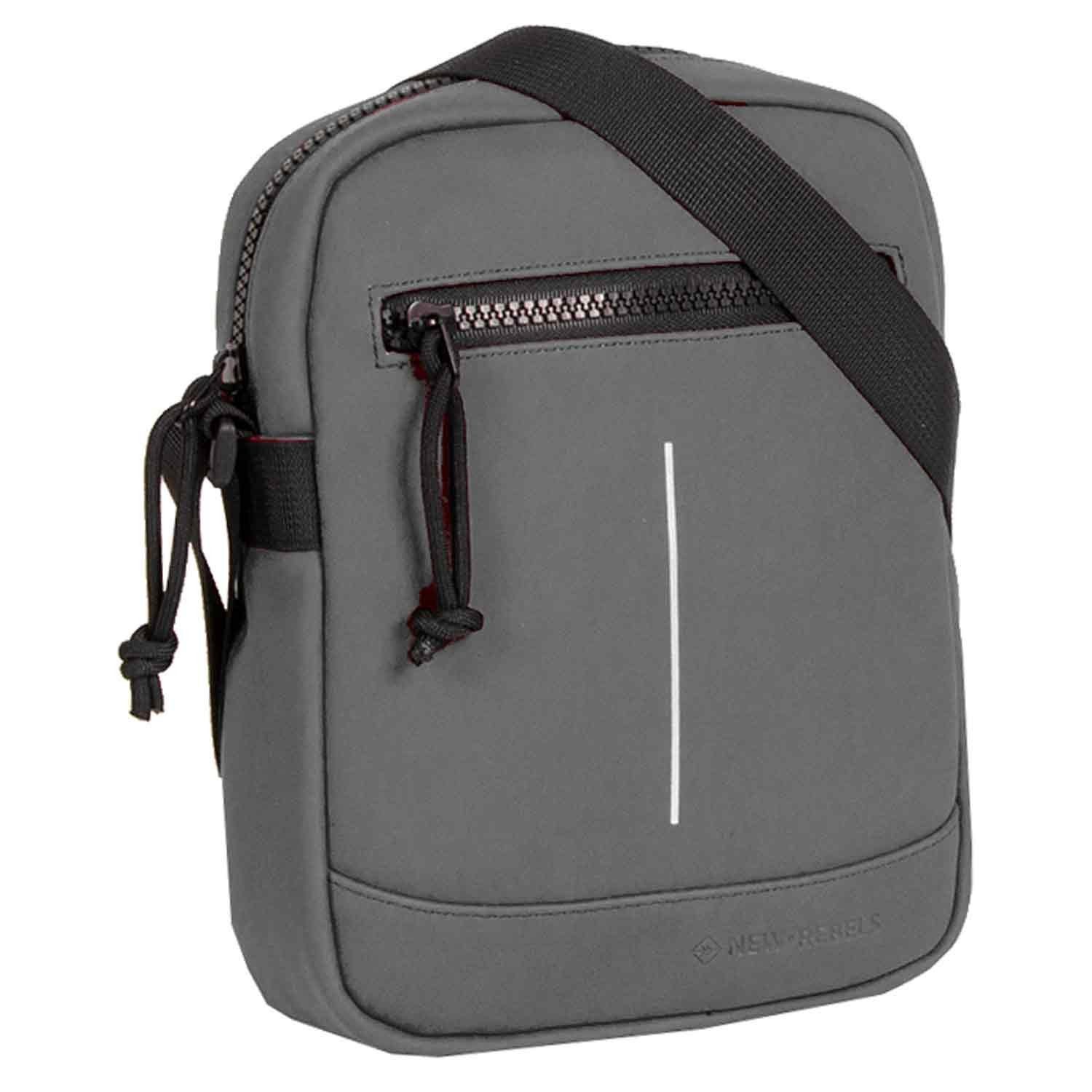 Umhängetasche New Rebels Umhängetasche Mart Top Zip grau (Stück, Stück), Reißverschluss