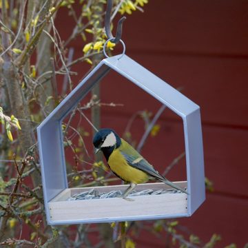 UNUS GARDEN Vogelhaus Futterhaus aus Zink zum Aufhängen, Vogelfutterhaus Vogelvilla Vogelhäuschen Futterstation aus Zink