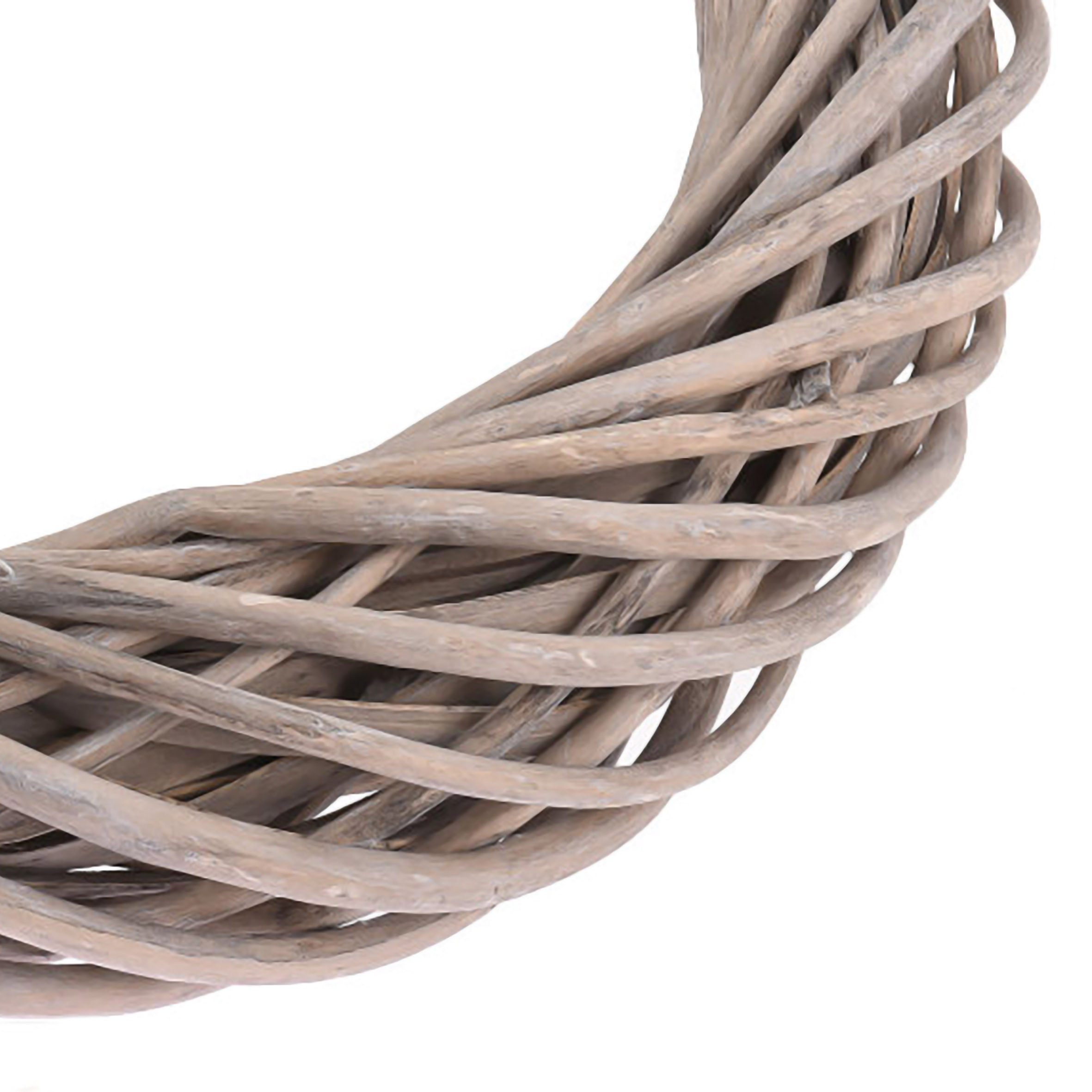 Spetebo Dekokranz Deko Kubu Rattankranz - ca. Ø 45 cm, Weidenkranz zum Dekorieren – Bild 3 von 4