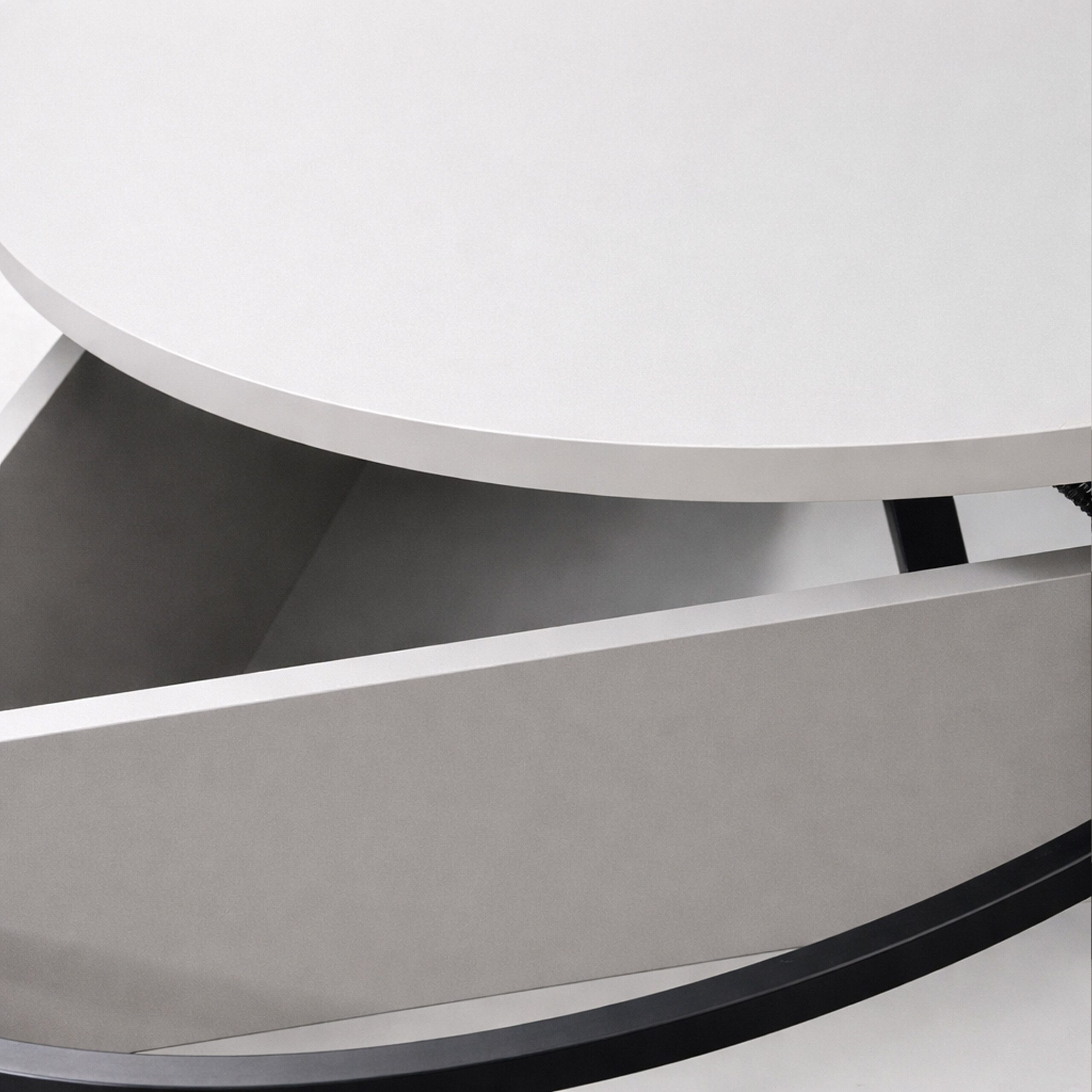 relaxdays Couchtisch mit Hebeplatte & Stauraum, grau