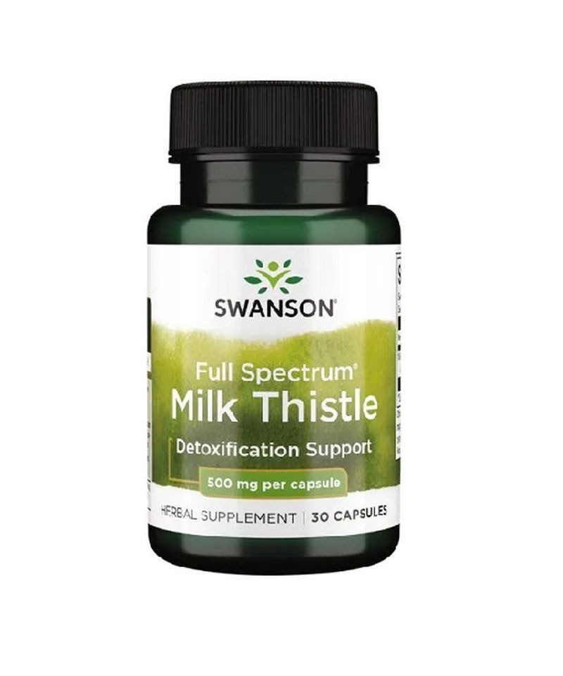 Swanson Health Products Milk Thistle 500mg 30 Kapsel Kapseln, 110 g, Kapseln