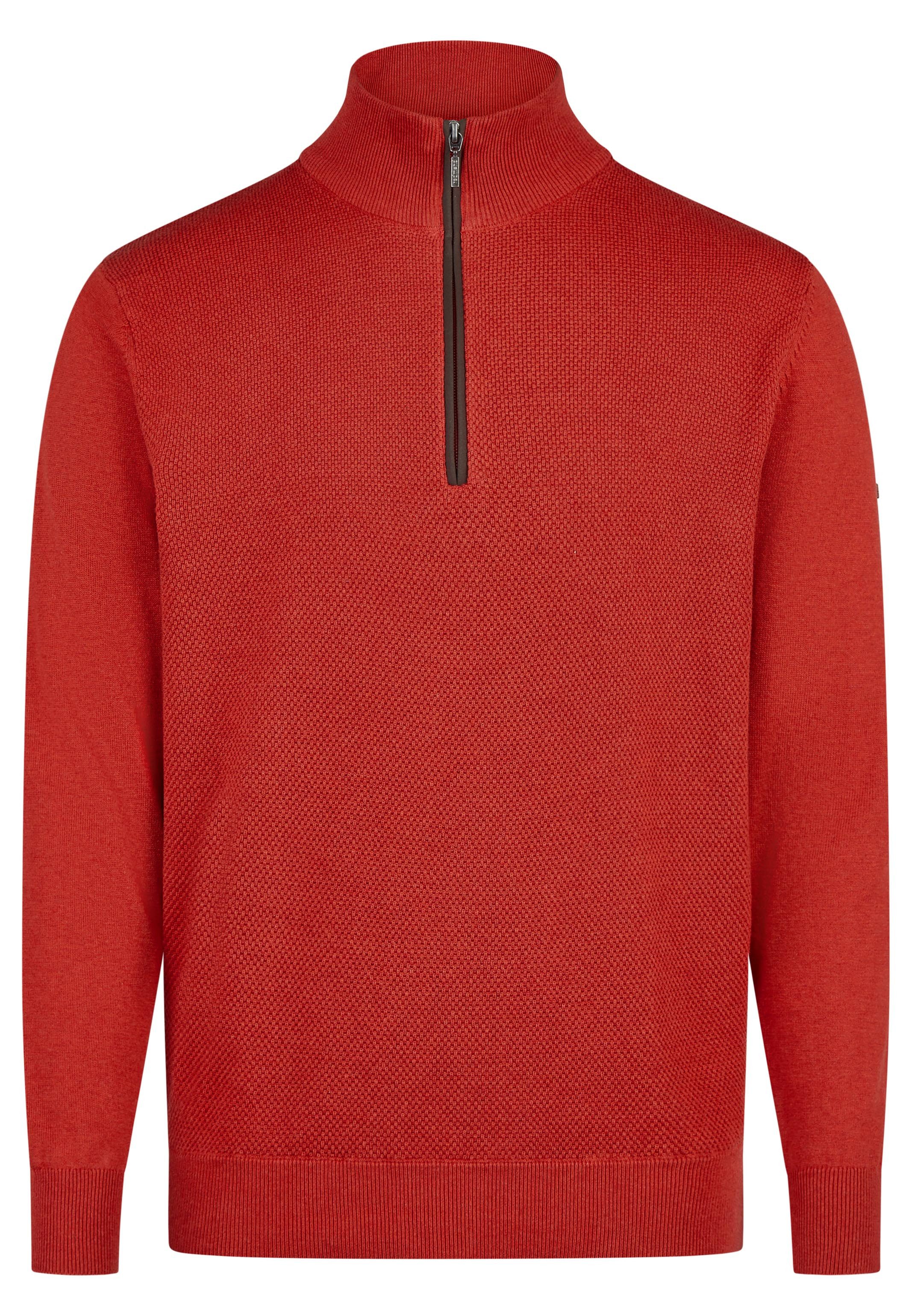 Redmond Strickpullover Basic (1-tlg) Troyer - Baumwolle - Atmungsaktiv