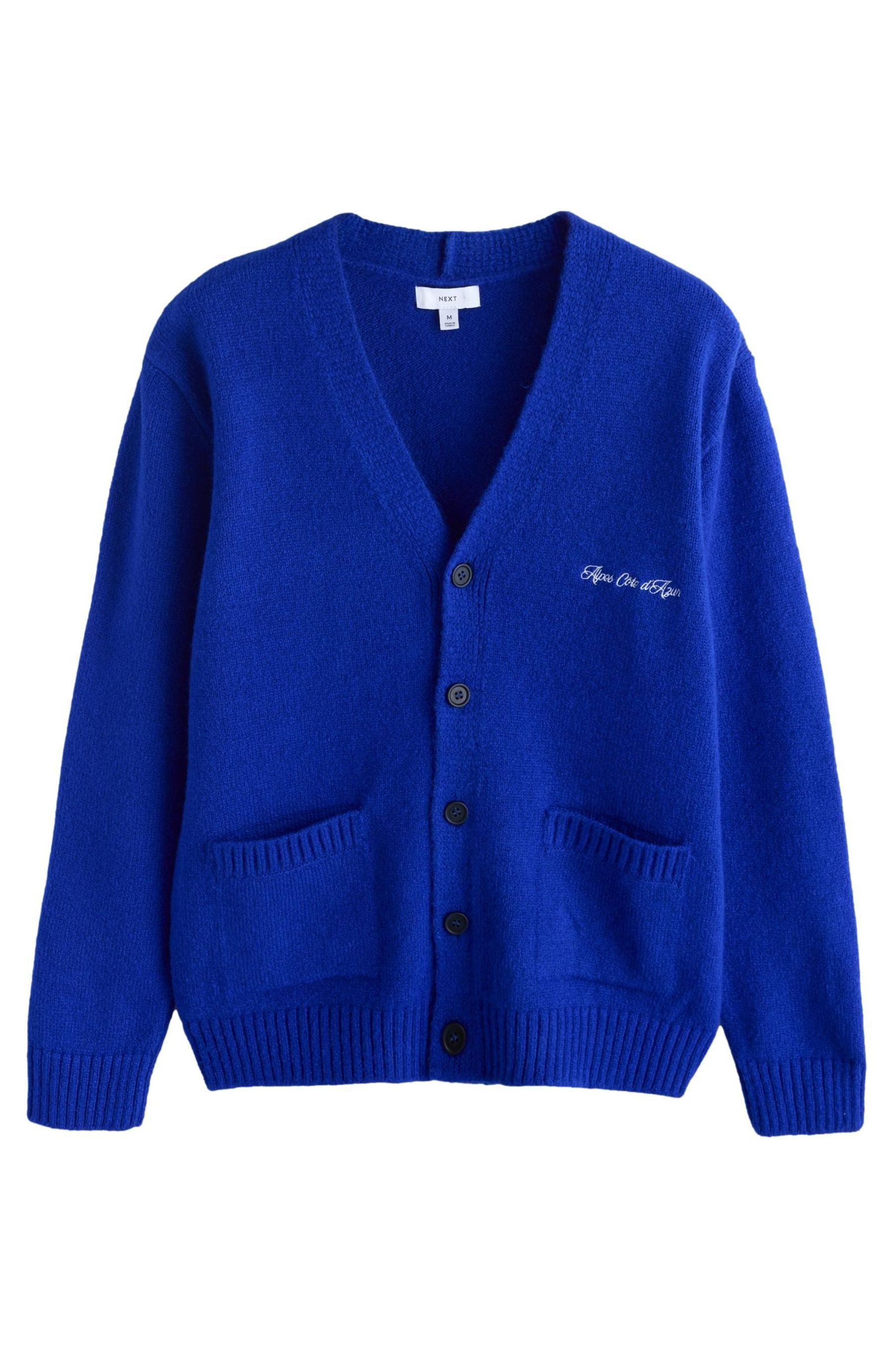 Strickjacke Regular Fit Strickjacke mit aufgesticktem Motiv