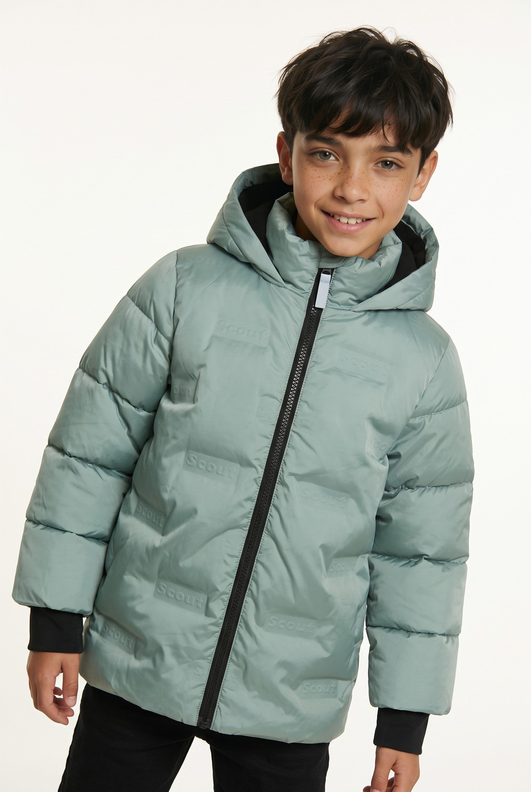 Scout Outdoorjacke Winterjacke mit SCOUT-Logo Prägung - NEU von SCOUT mit Fleecefütterung, wasserabweisend, windabweisend, mit Kapuze