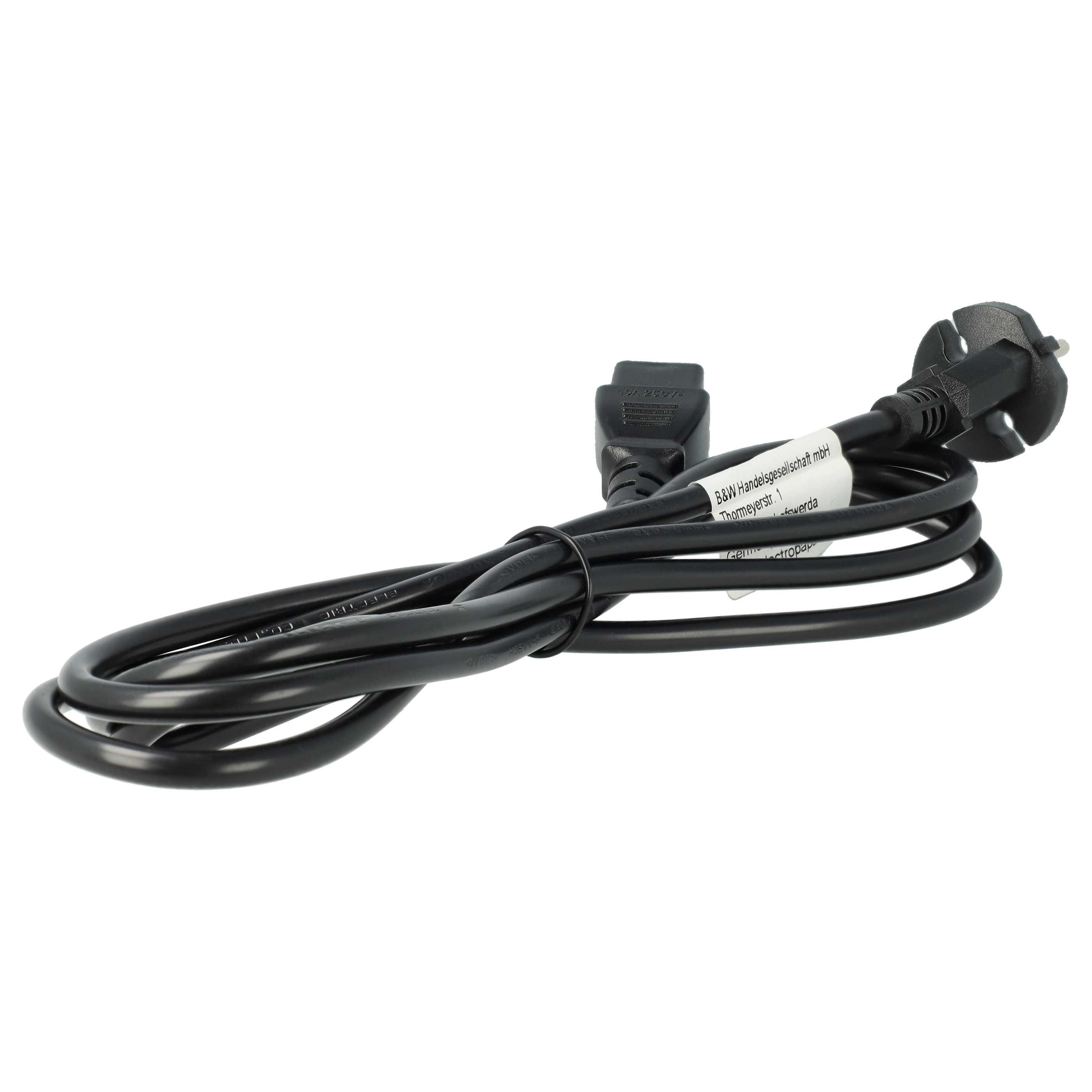 vhbw passend für Roland HP-135, E-70, E-86, E-96, EP-50, FP-8, FP-8G, G-800 Stromkabel, Stromkabel für diverse Kaltgeräte mit C9 Buchse z.B. für PC Monitor – Bild 3 von 5