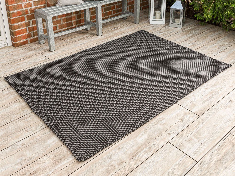 PAD Teppich Pad Outdoor Teppich POOL Stone Grau / Schwarz 170x240 cm