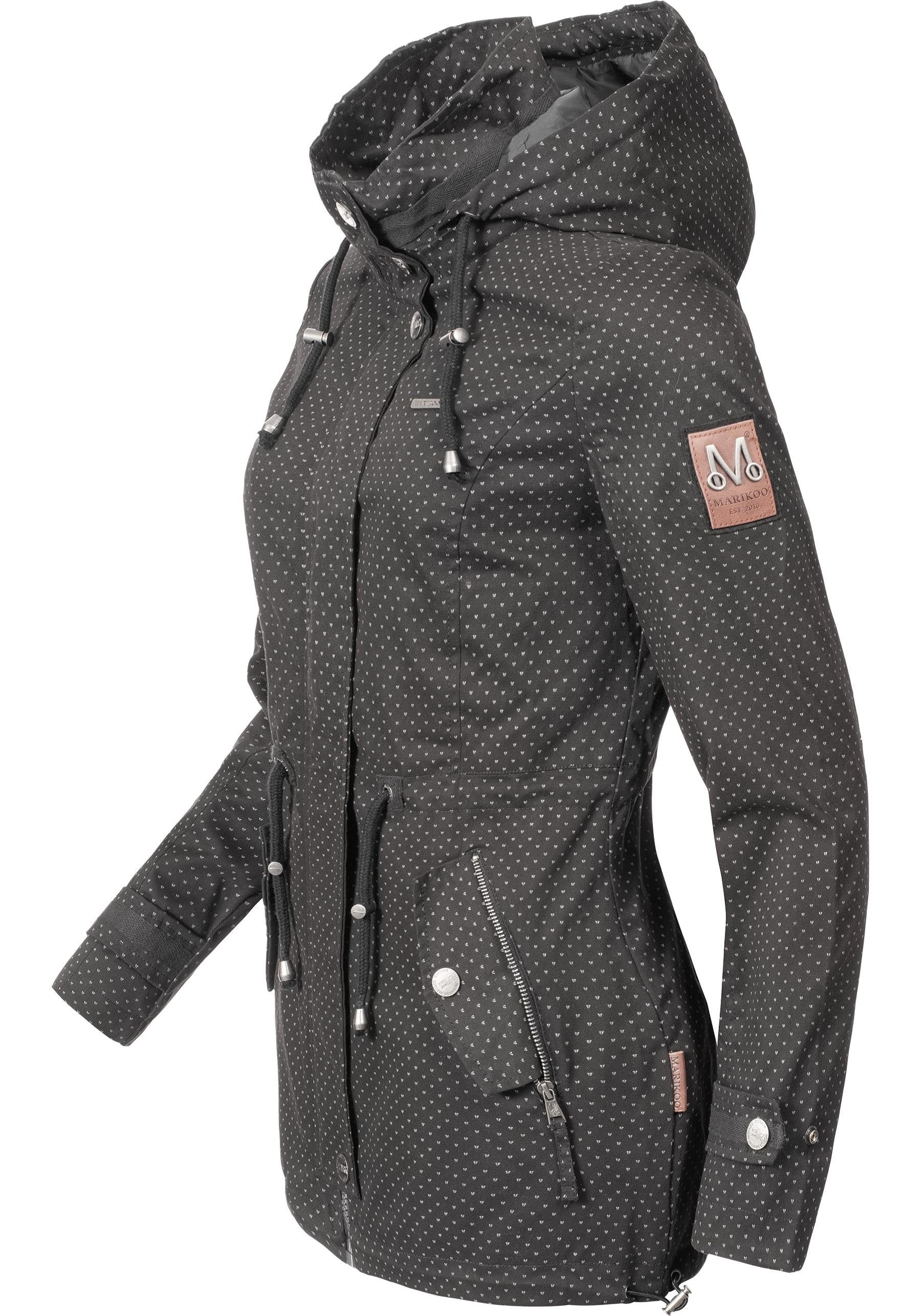 Marikoo Outdoorjacke Nyokoo modische Baumwoll Übergangsjacke mit großer Kap günstig online kaufen