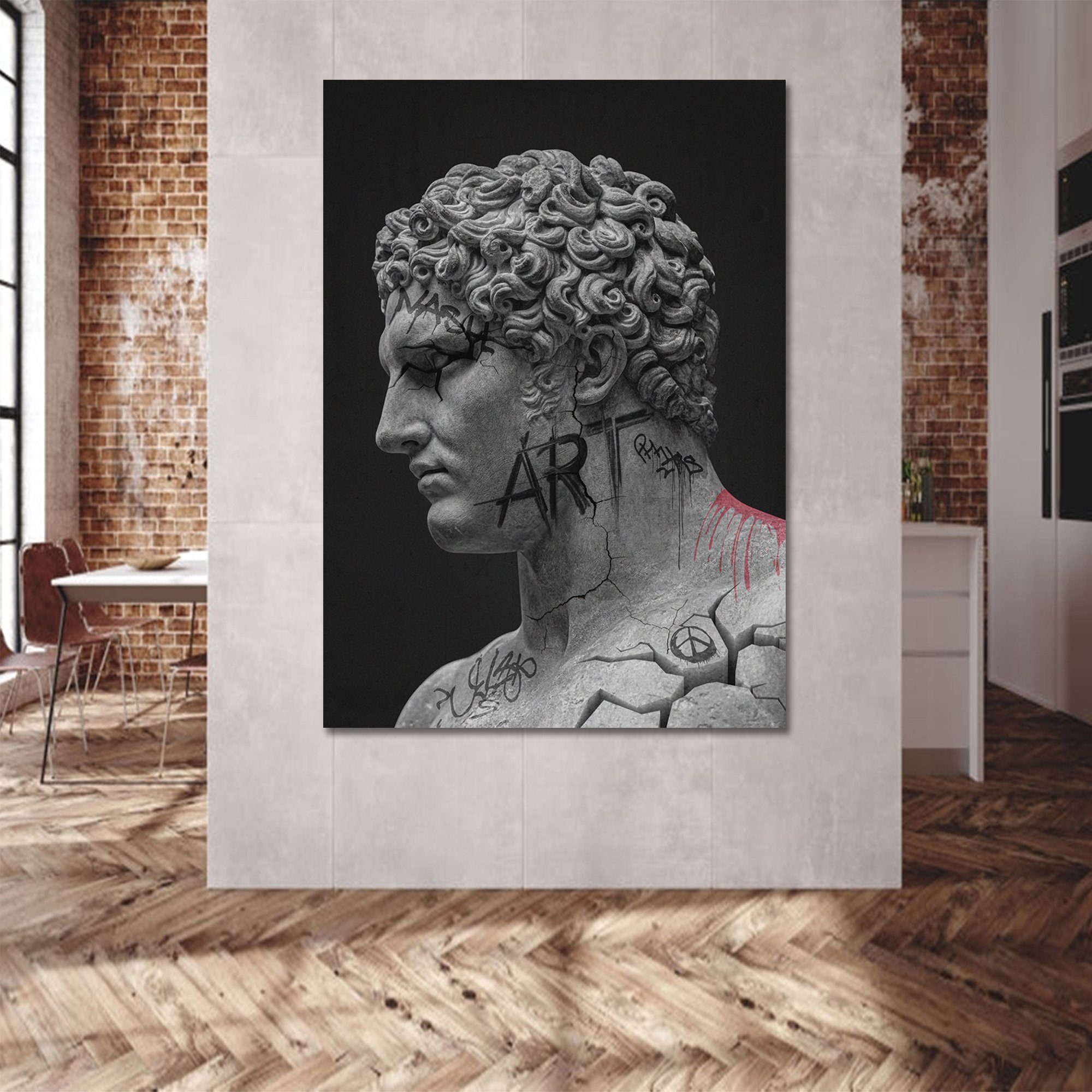 ArtMind XXL-Wandbild Statue Art Head, Premium Wandbilder als Poster
