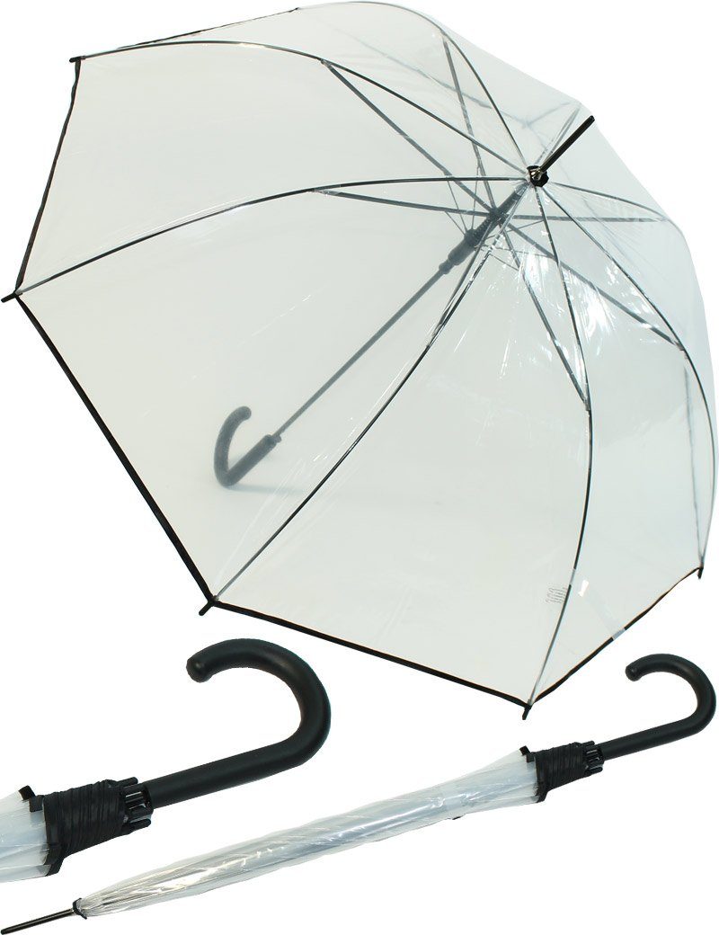 HAPPY RAIN Stockregenschirm Transparentschirm durchsichtig mit günstig online kaufen