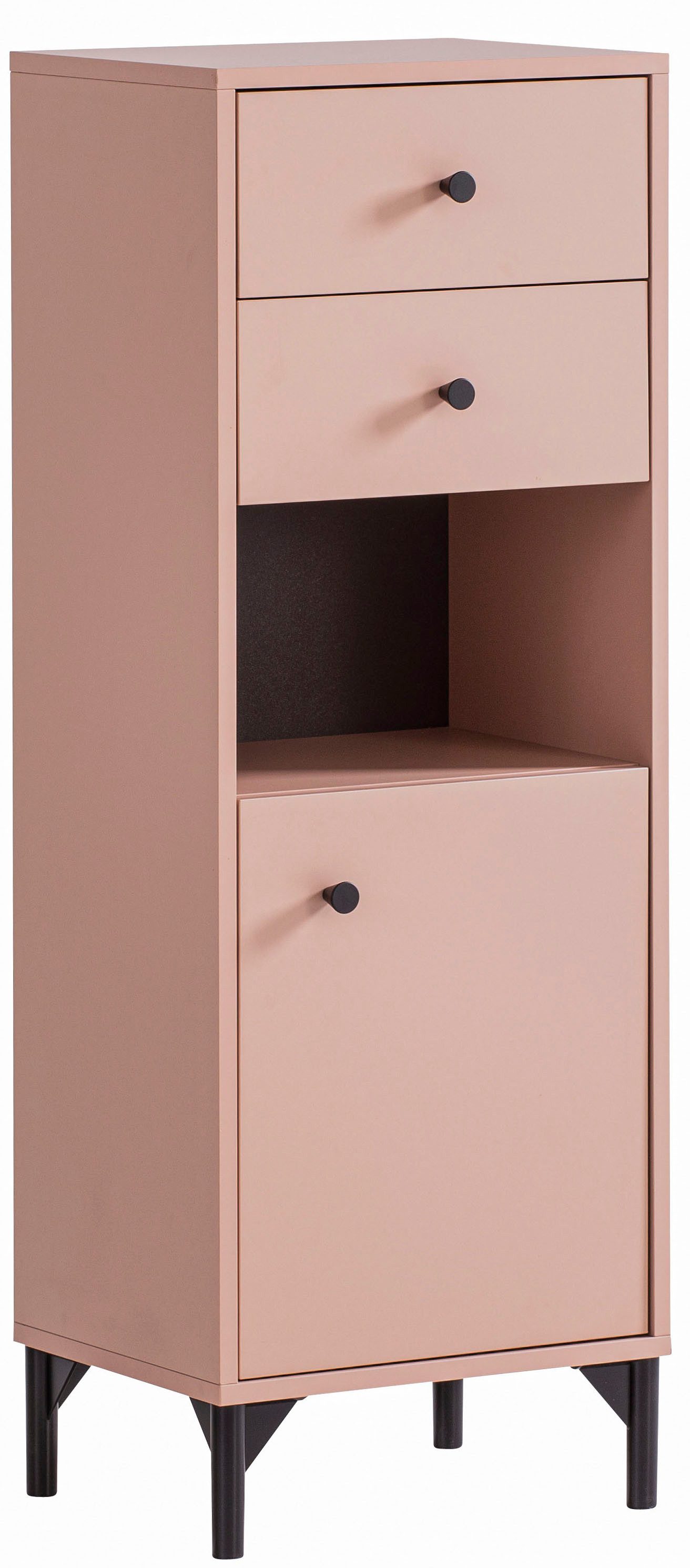 Schildmeyer Midischrank Smash, Breite 40 cm Apricot Dekor, wechselbarer Türanschlag