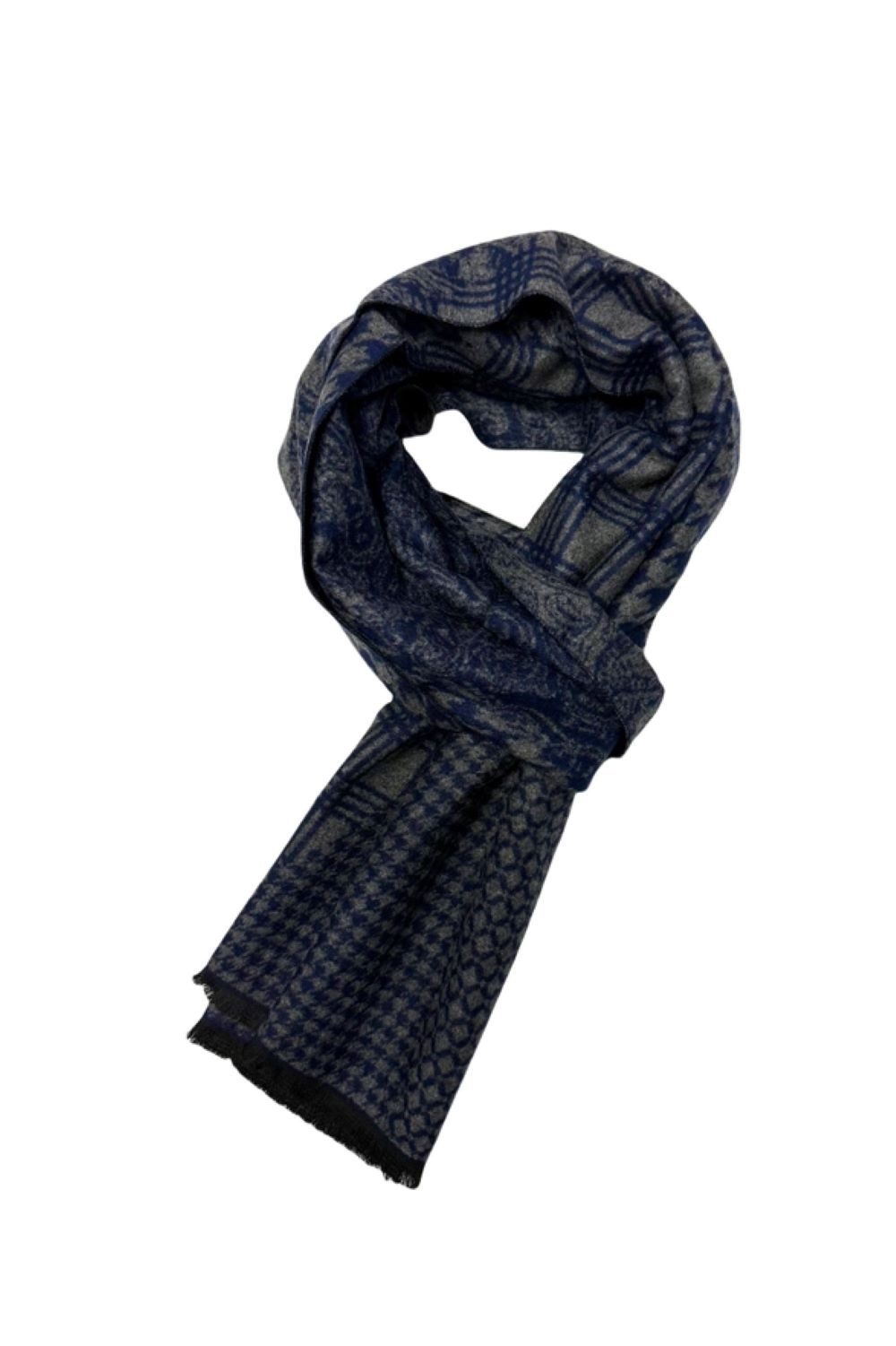 Fashion Scarf World Modeschal Zeitloser Unisex-Schal mit strukturierter Musterkombination, Vielseitig tragbar und jeden Tag nutzbar