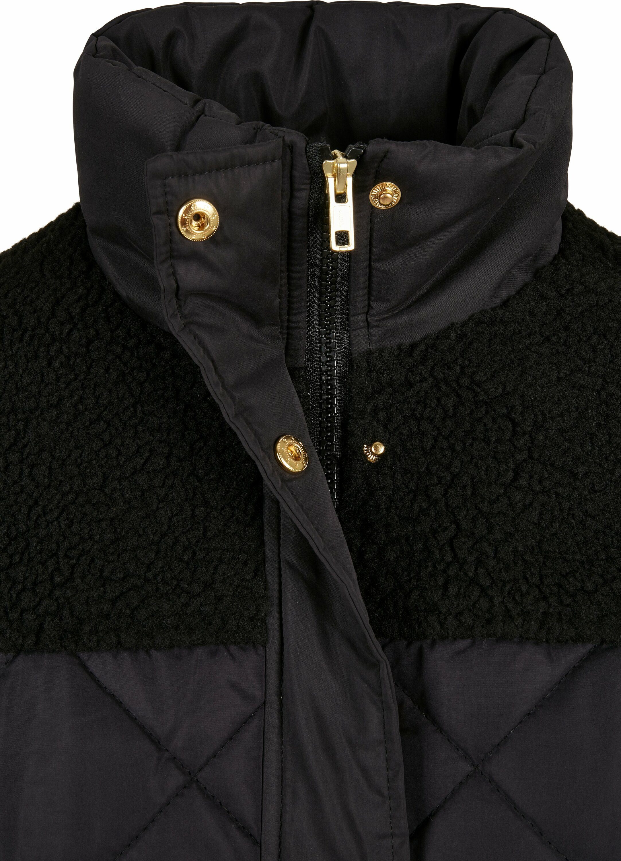 URBAN CLASSICS Winterjacke Damen black Diamond Jacket Quilt Oversized (1-St) Puffer Ladies