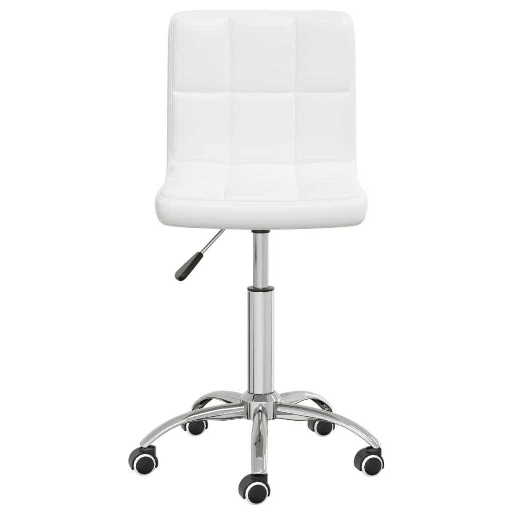 Weiß Drehbar Weiß (1 St) | Bürostuhl Weiß Bürostuhl vidaXL Kunstleder