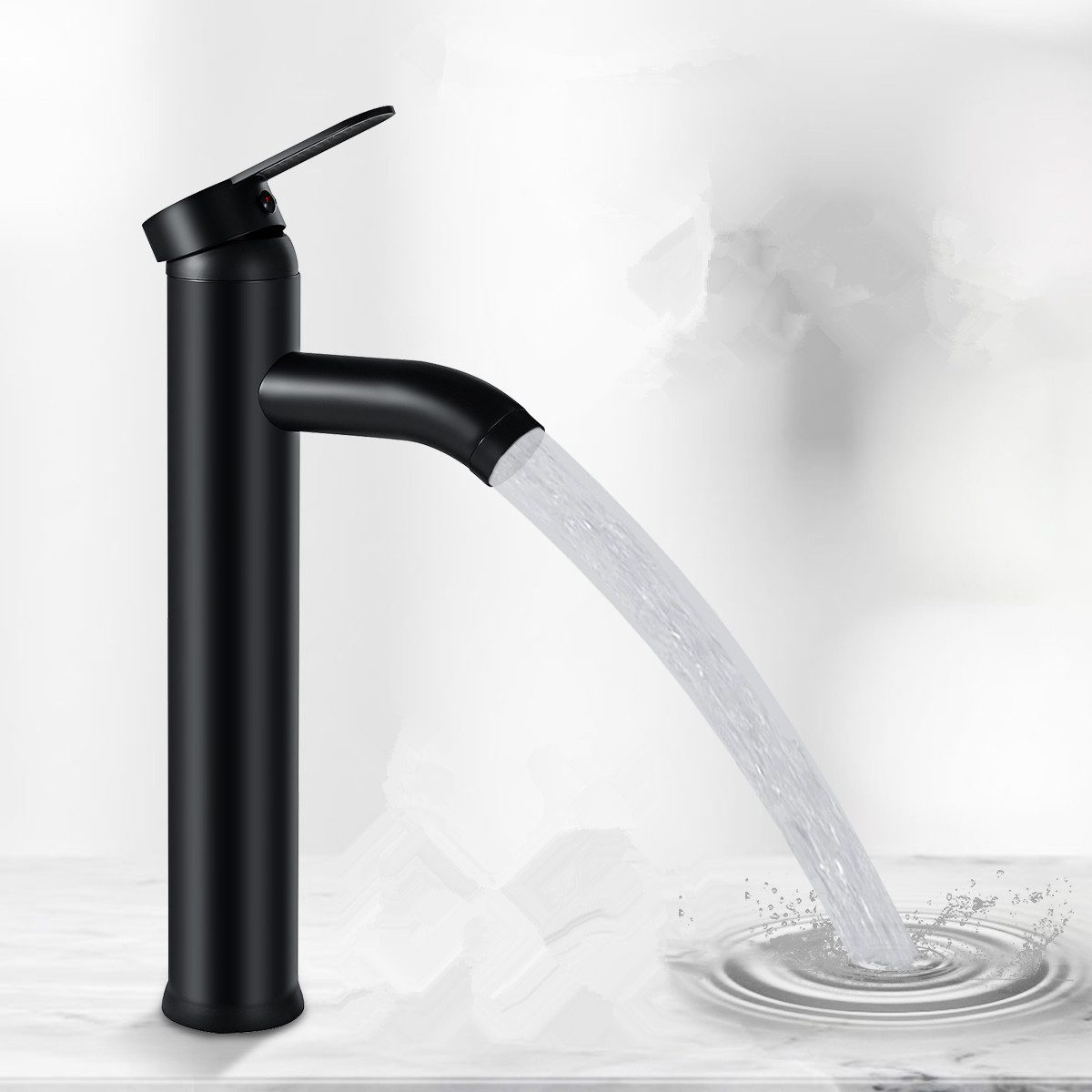 BVSOIVIA Küchenarmatur (Wasserhahn Badarmatur Matte Schwarz günstig online kaufen