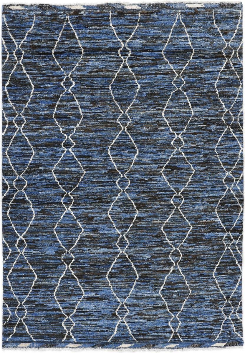 Orientteppich Berber Design 141x206 Handgeknüpfter Moderner Orientteppich, Nain Trading, rechteckig, Höhe: 20 mm