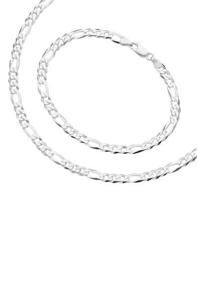 Firetti Schmuckset Multipack Schmuck Geschenk Silber 925 Halskette Armkette (Set, 2-tlg), Figarokette ca. 5,1 mm breit