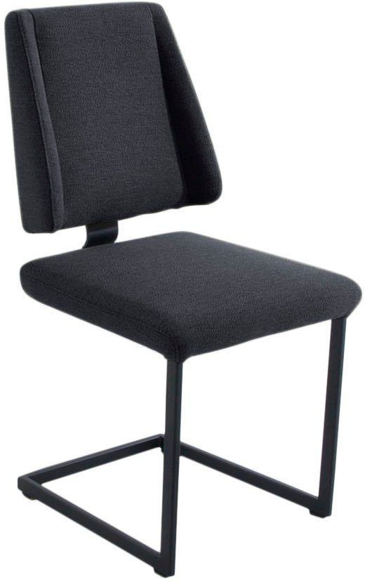 mit Wohnen Metall Longbeach Komfort Struktur, (1 in St), marine schwarz & und Gestell Abstandshalter K+W Freischwinger Sitzkomfort