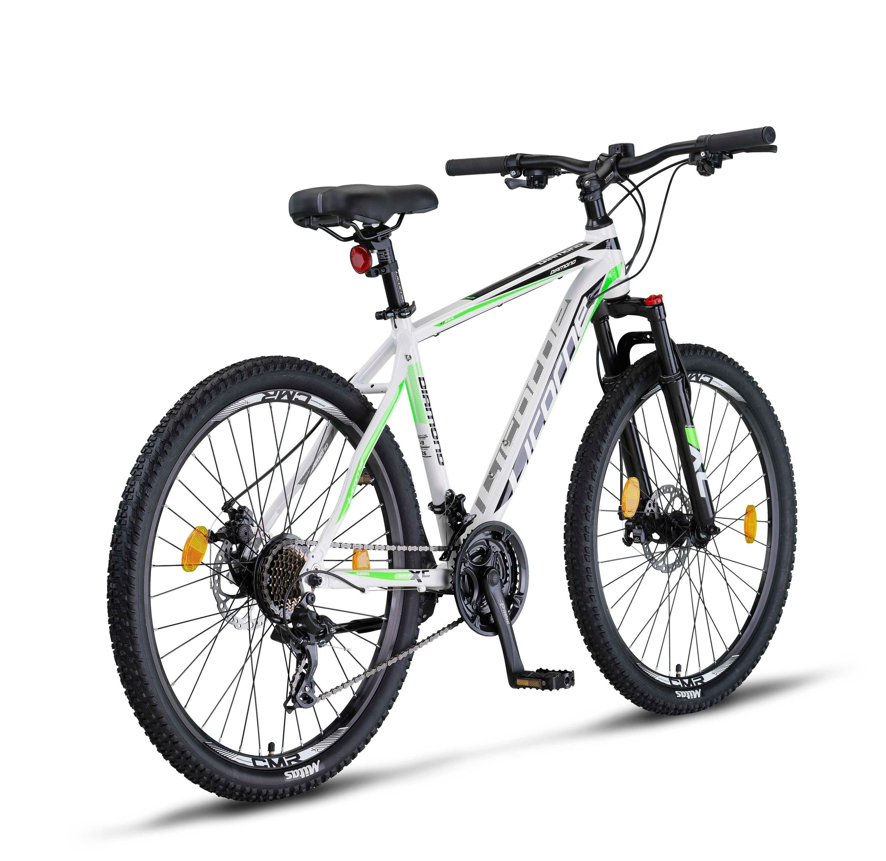 Zoll, Alu Licorne 29 Diamond Mountainbike Gang Bike Licorne 26, 21 Weiss Premium 27.5 Bike und Mountainbike