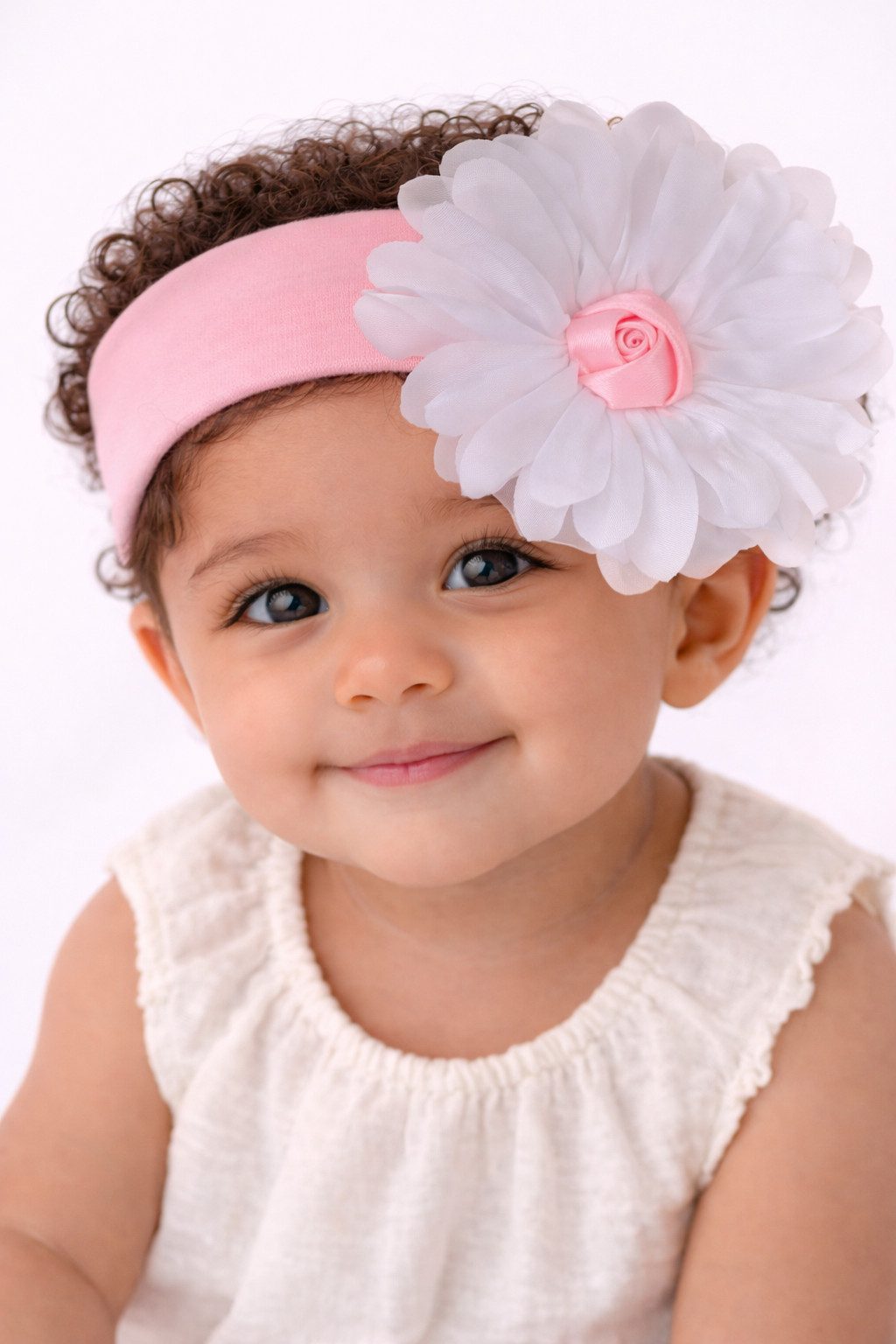 La Bortini Stirnband Kopfband Haarband Stirnband für Babys und Kider Bluemenband mit einer großen Blume