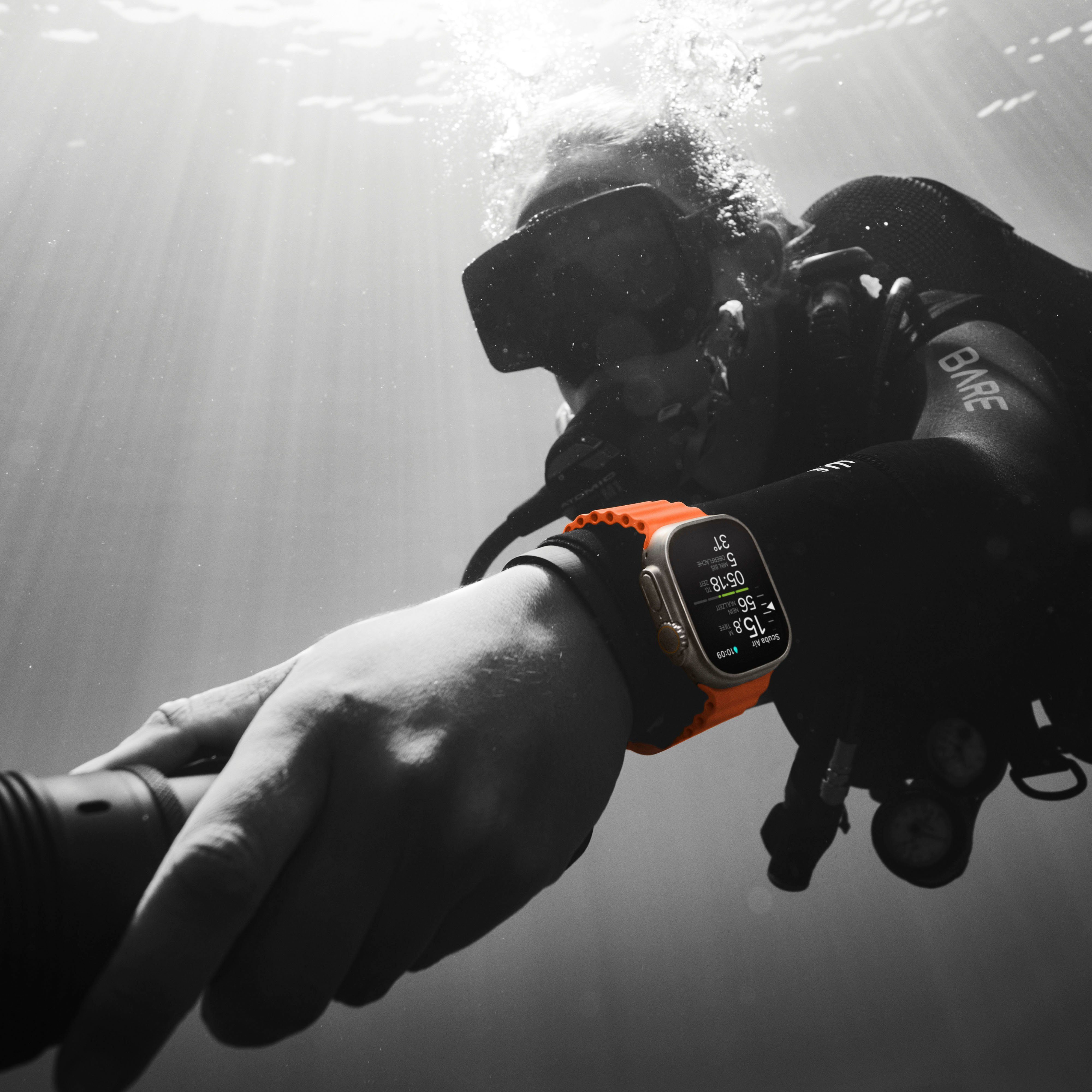Apple Watch Ultra 10), (4,9 Ocean Titanium Smartwatch 49 | Zoll, Band Ocean blau 2 mm Cellular + Titanium/Blue GPS OS Watch cm/1,92