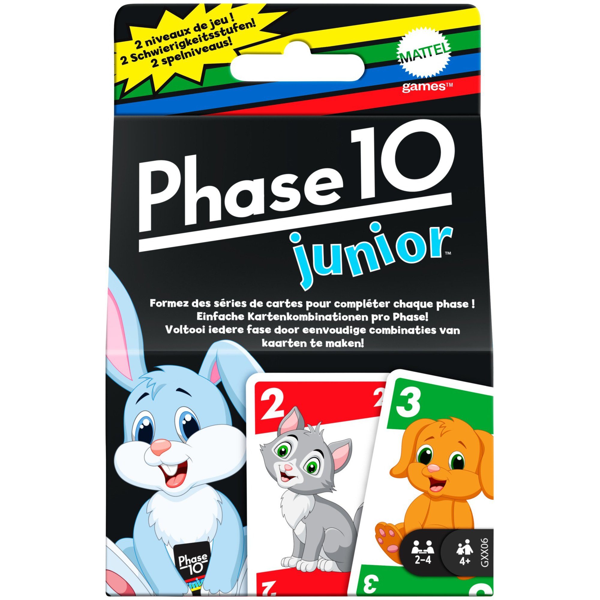 Mattel® Mattel Junior, 10 Spiel, Kartenspiel Phase