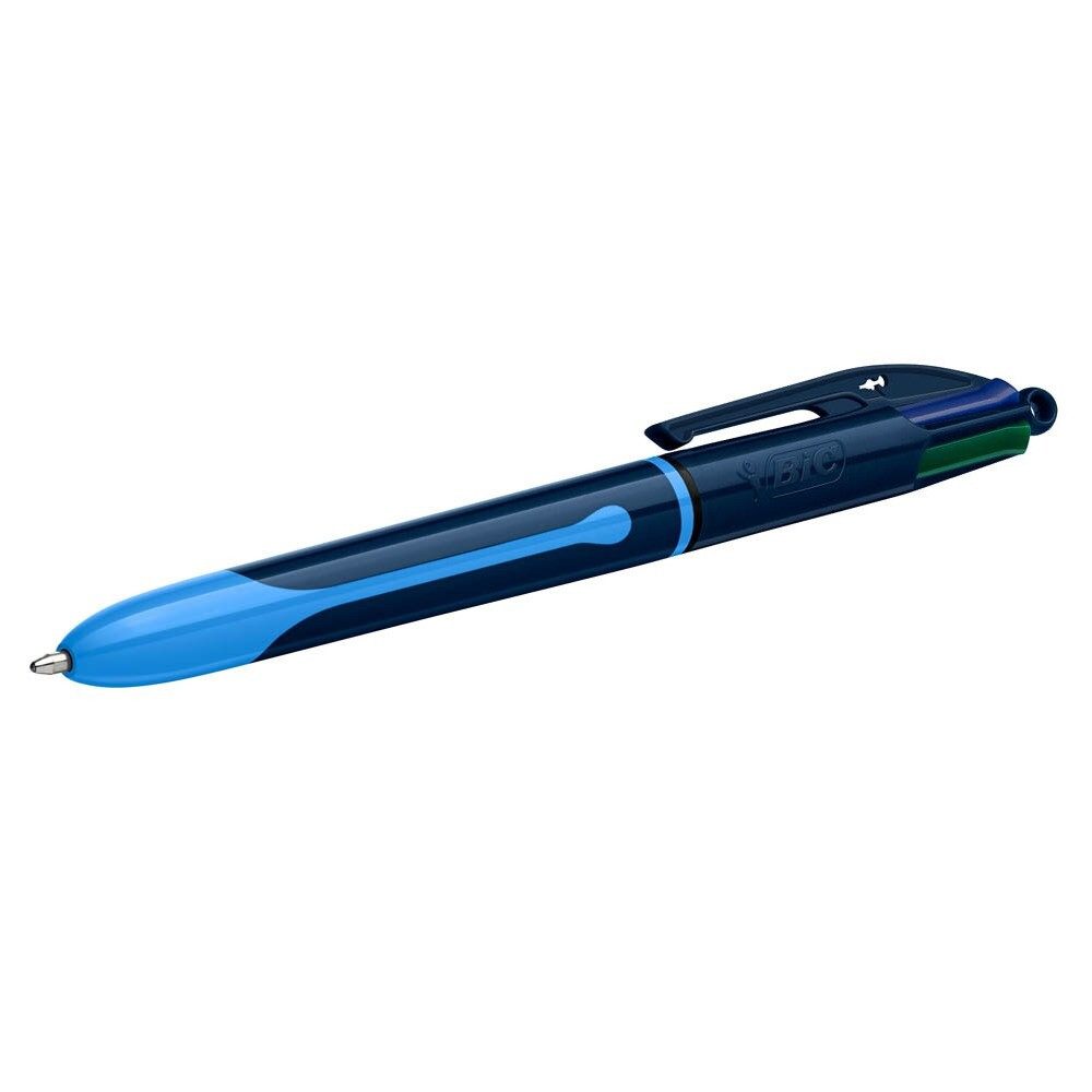BIC Kugelschreiber BIC 4-Farben-Kugelschreiber 4-Colours Smooth blau/hellblau