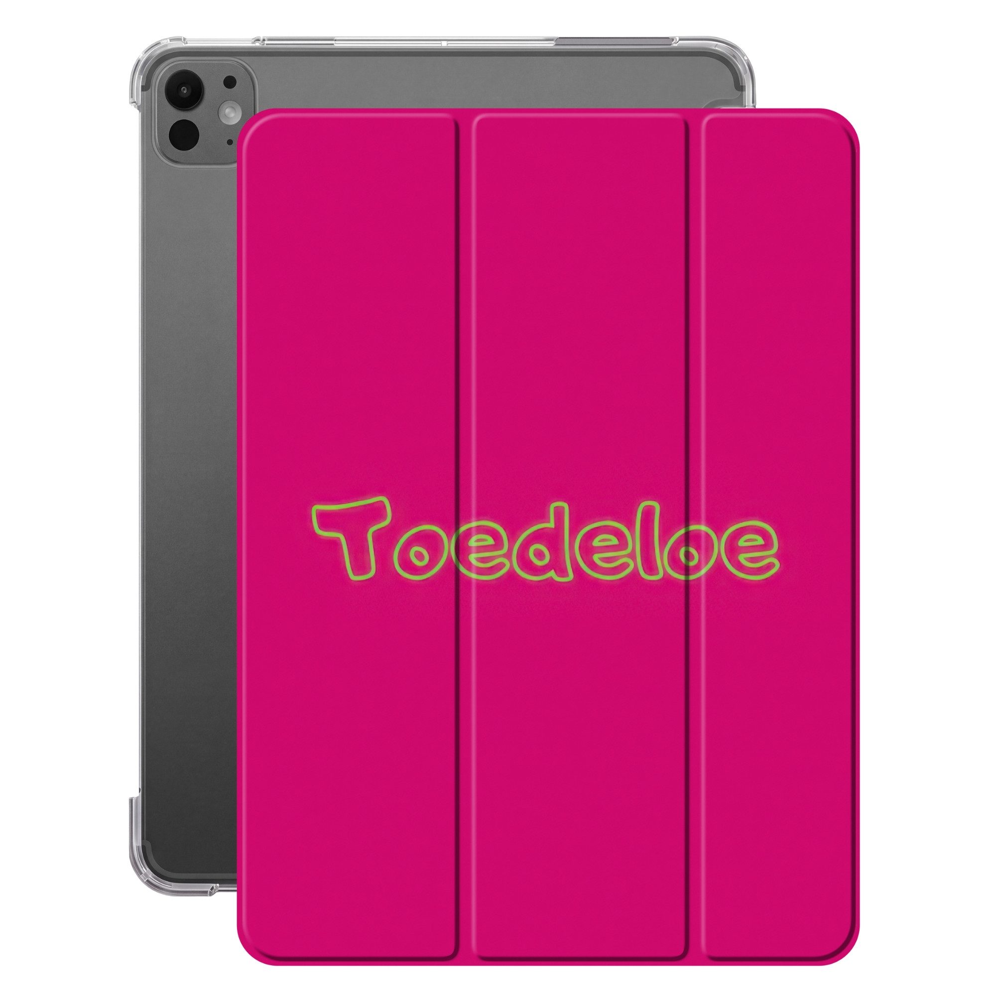 OnlyWow Tablet-Hülle Apple iPad Pro (2024) 11 inch Zehentrenner - Grün - Rosa, Schutzhülle, Klapphülle, Auto-Sleep/Wake-Funktion, Stoßfest