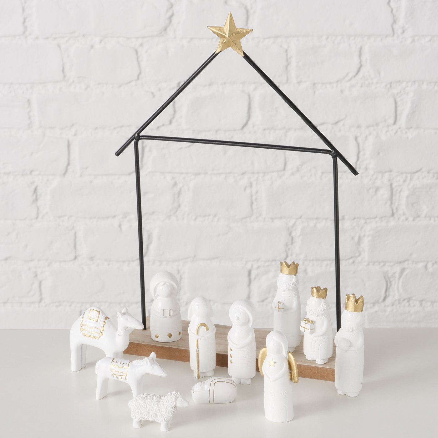 BOLTZE GRUPPE GmbH Weihnachtsdorf Minimalistische Weihnachtskrippe NATOS, 11 Figuren, Weihnachtskrippe, 11 Figuren