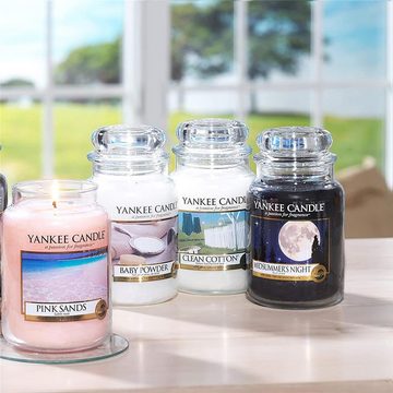 Yankee Candle Duftkerze Baby Powder 623 g (im Glas mit Deckel), Duft nach Mandel, Blume und Moschus, Brenndauer bis zu 150 Stunden