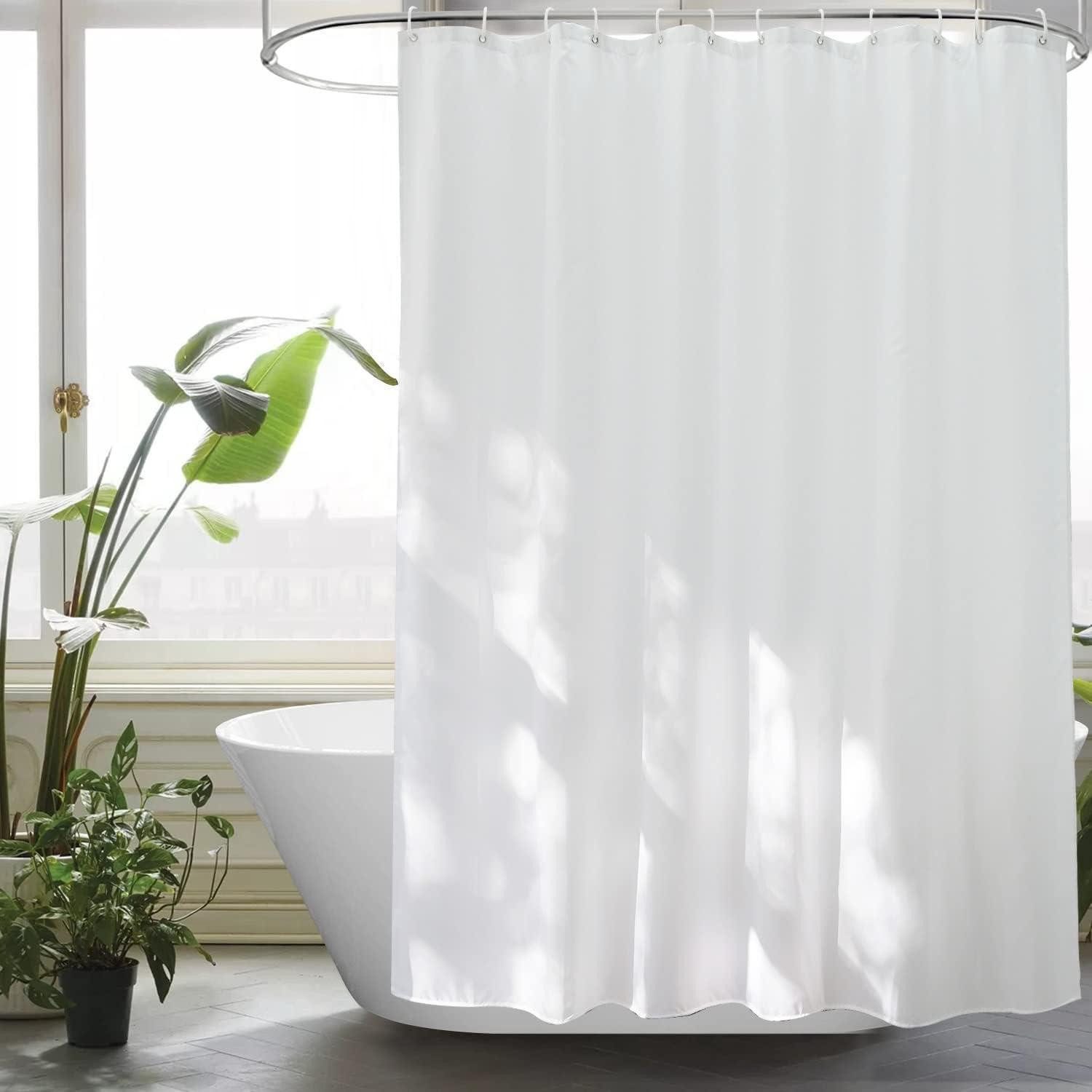 LuxusKollektion Duschvorhang Duschvorhang 180x180 weiß Weiß H180 x B180 cm (1er Pack) Breite 180 cm