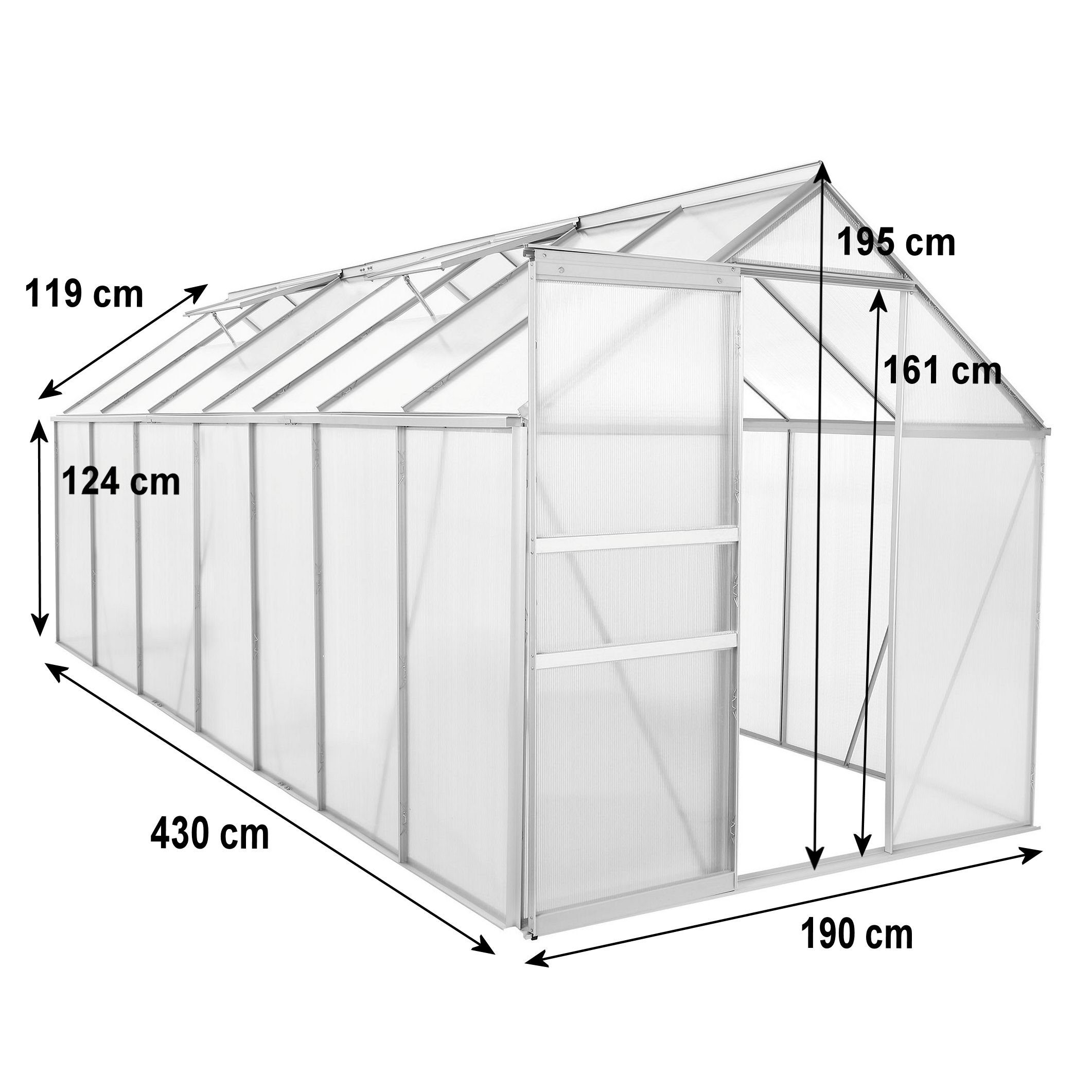 Zelsius Gewächshaus Aluminium Gewächshaus 430 x günstig online kaufen