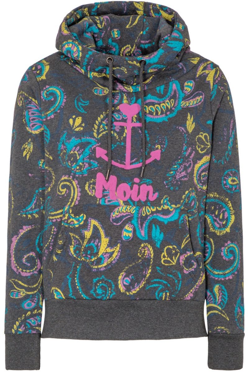 Hangowear Rundhalspullover Hoodie Damen - MOIN - dunkelgrau