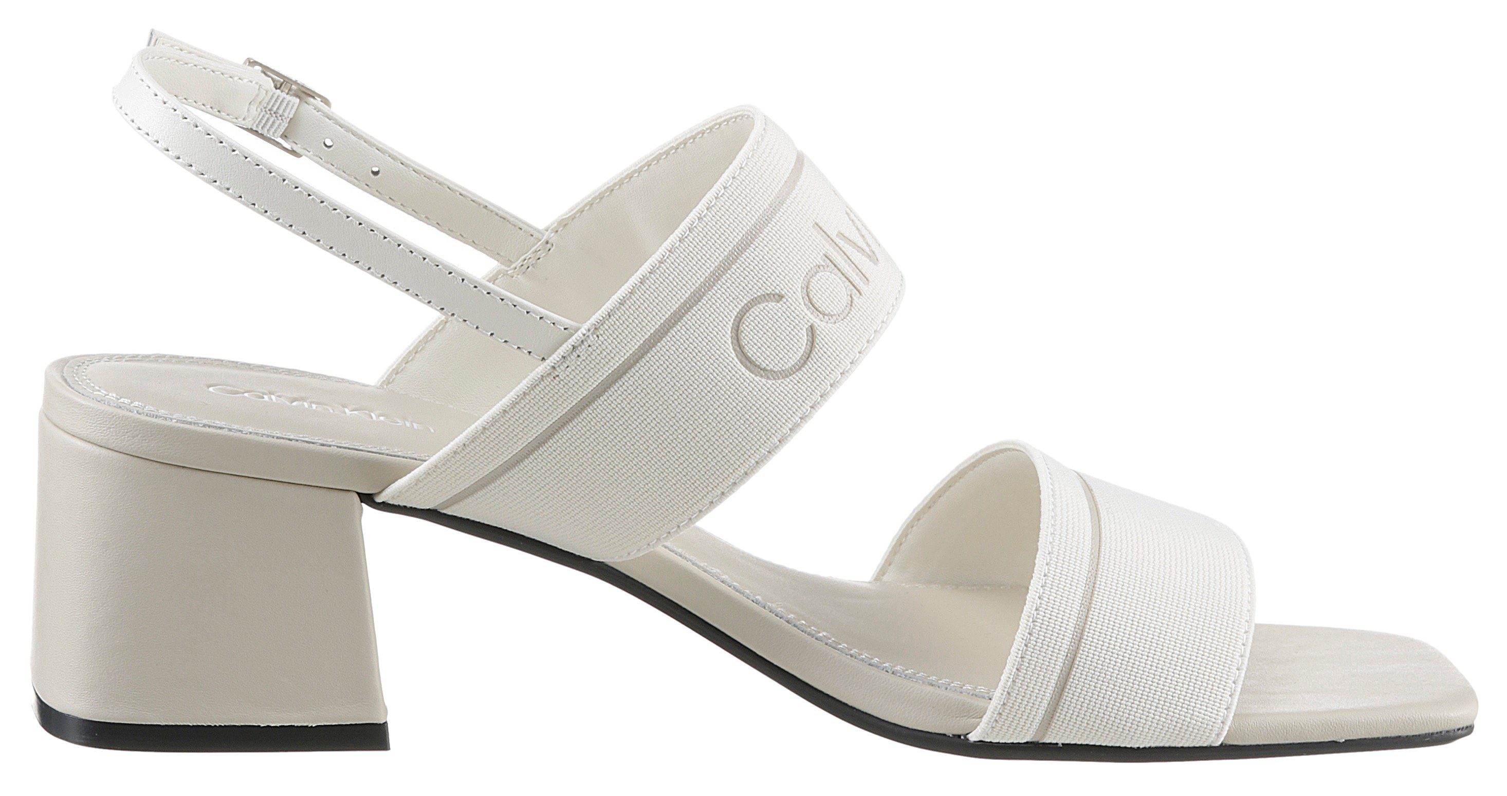 Calvin Klein HELEONOR mit offwhite Sandalette Blockabsatz 3C