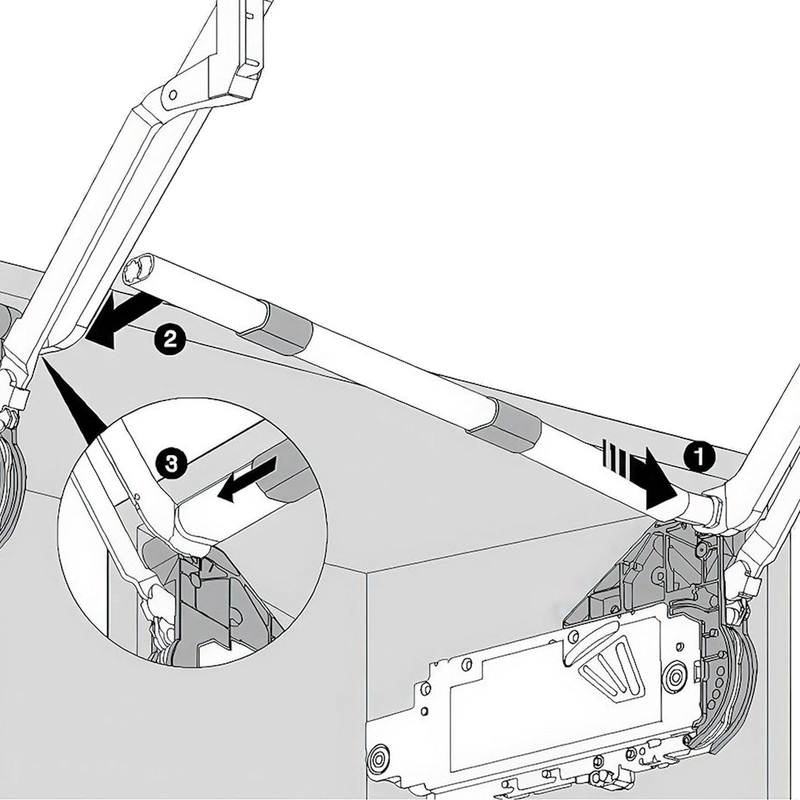 blum Möbelbeschlag Aventos HL Hochliftklappe inkl. Abdeckkappen (Set, 1 St), Querstabilisierungsstange für 600 mm Korpusbreite