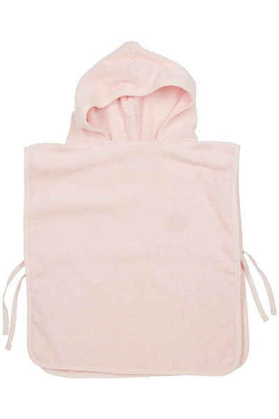 Meyco Baby Badeponcho Uni Soft Pink, Baumwolle, Band, 1-3 Jahre